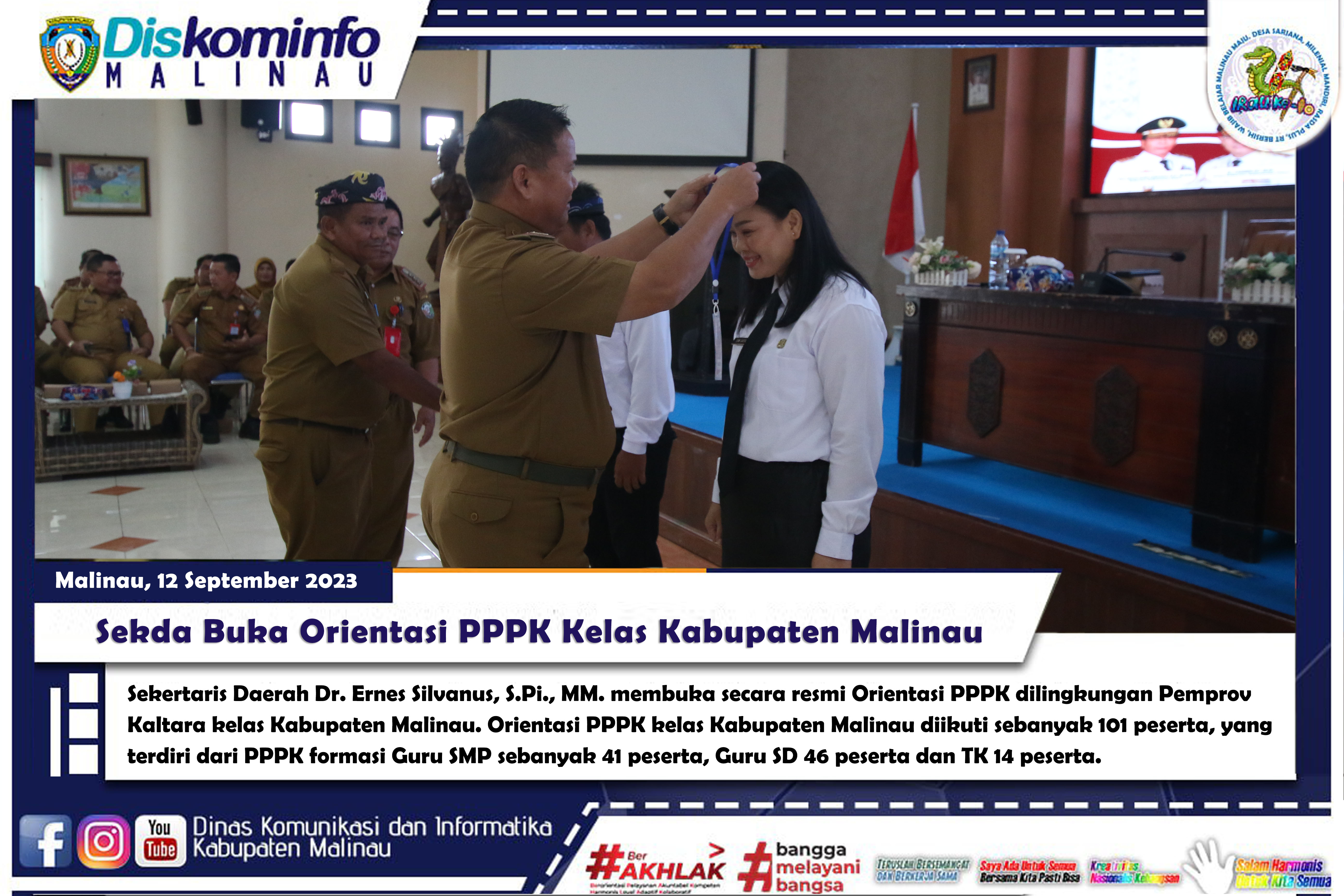 Sekda Buka Orientasi PPPK Kelas Kabupaten Malinau