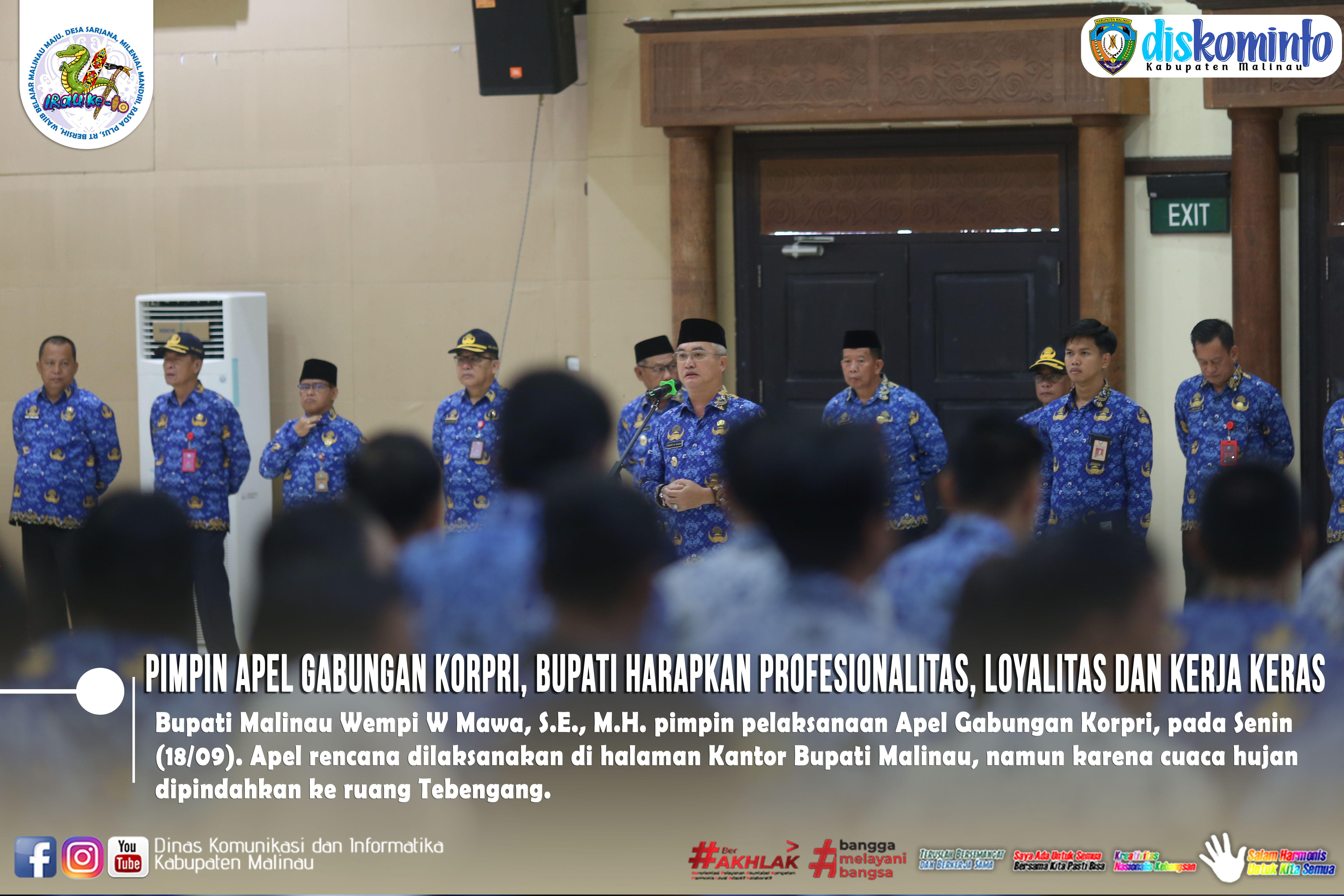 Pimpin Apel Gabungan Korpri, Bupati Harapkan Profesionalitas, Loyalitas dan Kerja Keras