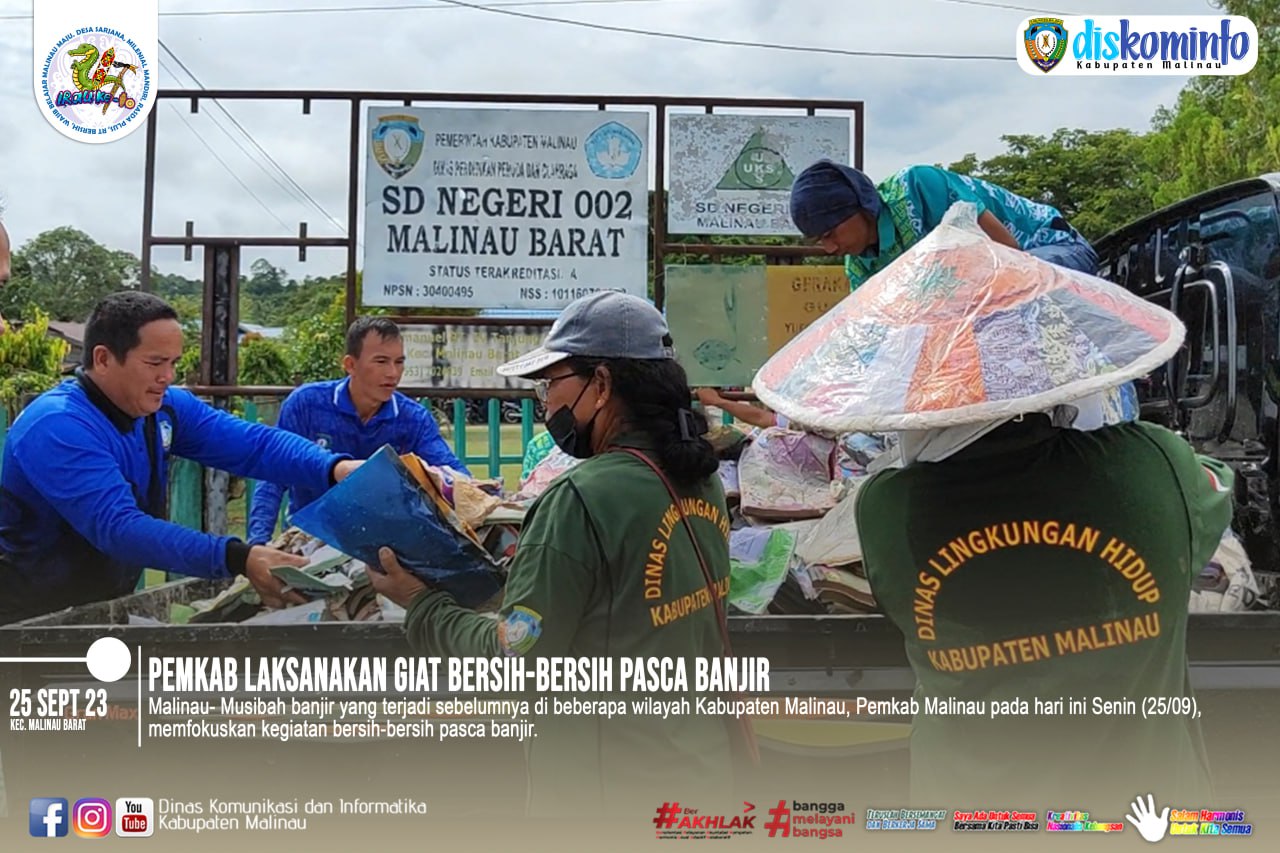 Pemkab Laksanakan Giat Bersih-bersih Pasca Banjir