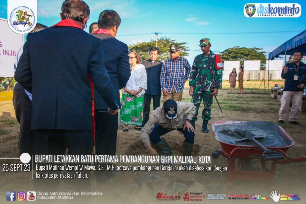 Bupati Letakkan Batu Pertama Pembangunan GKPI Malinau Kota