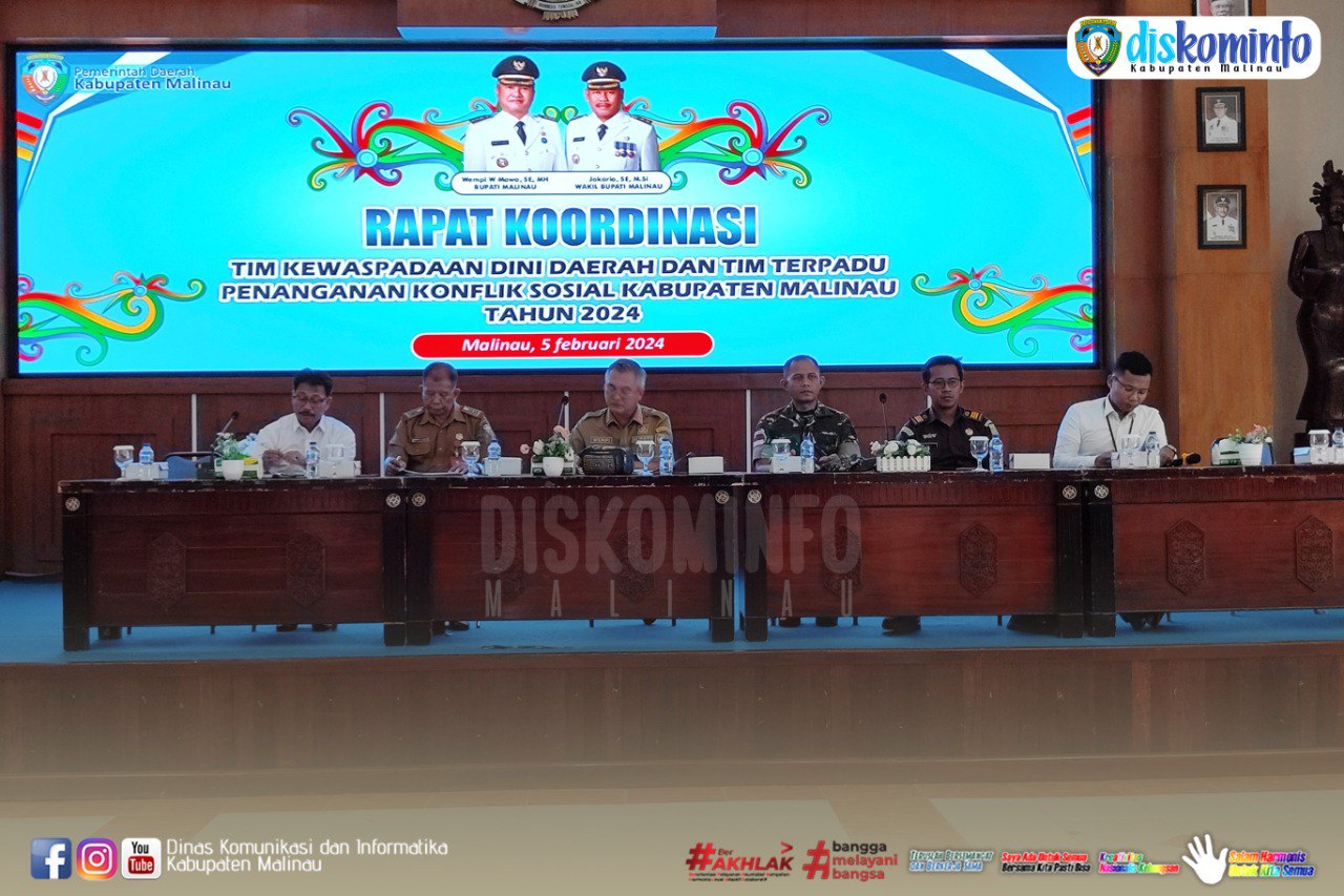 Bupati Pimpin Rakor Tim Kewaspadaan Dini dan Tim Terpadu Penanganan Konflik