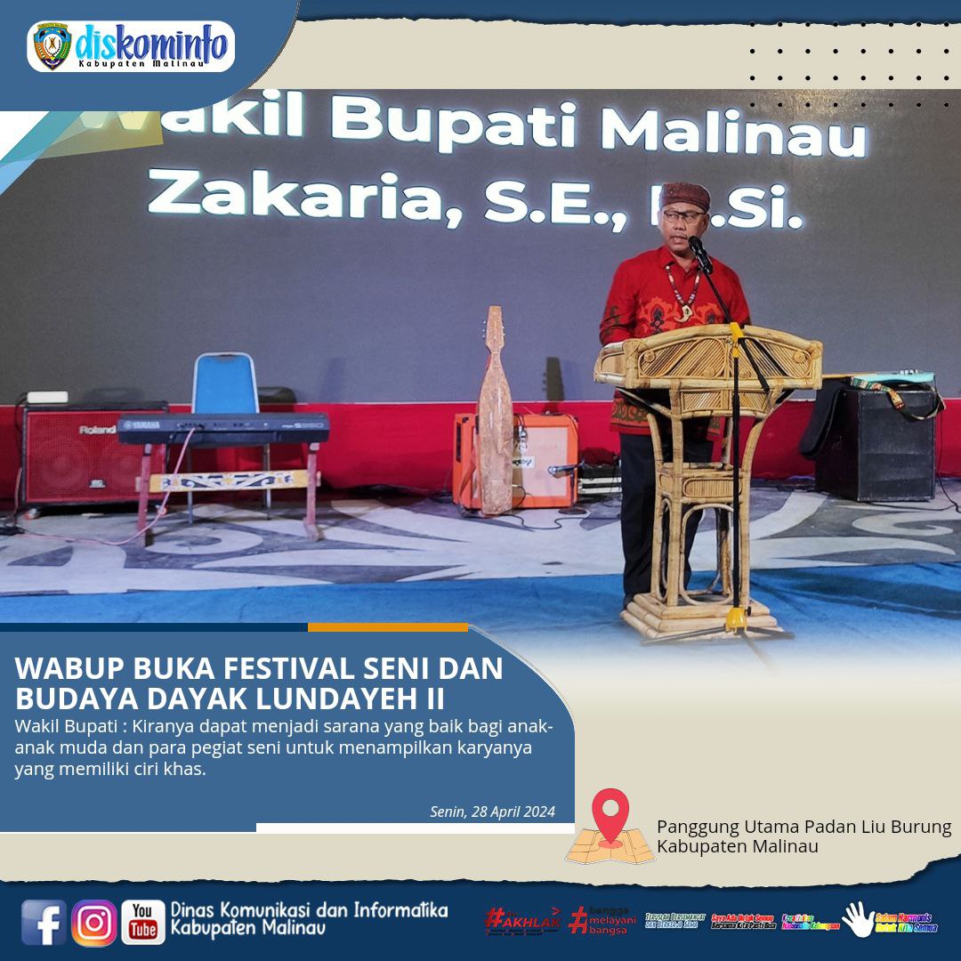 Tumbuhkan Nilai Tradisi dan Budaya, Wabup Malinau Buka Festival Seni Budaya Dayak Lundayeh