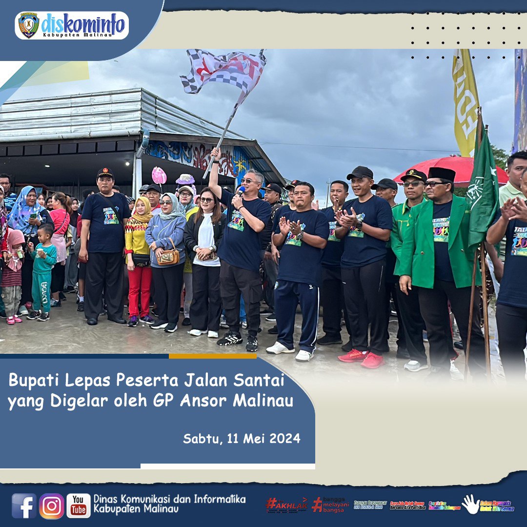 Bupati Lepas Peserta Jalan Santai yang Digelar oleh GP Ansor Malinau