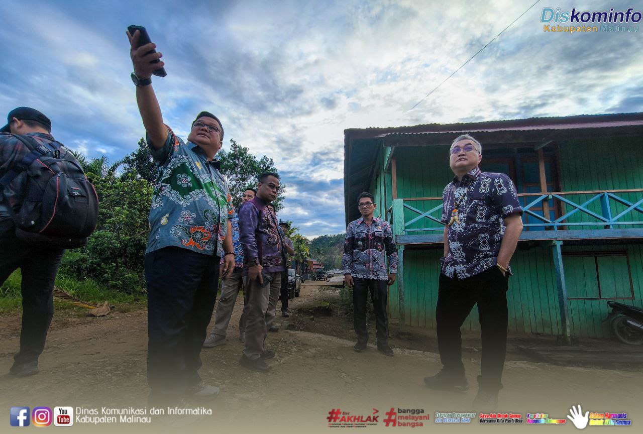 Usai Kegiatan Rakor Perbatasan, Bupati Sempatkan Tinjau Keliling Desa Long Nawang