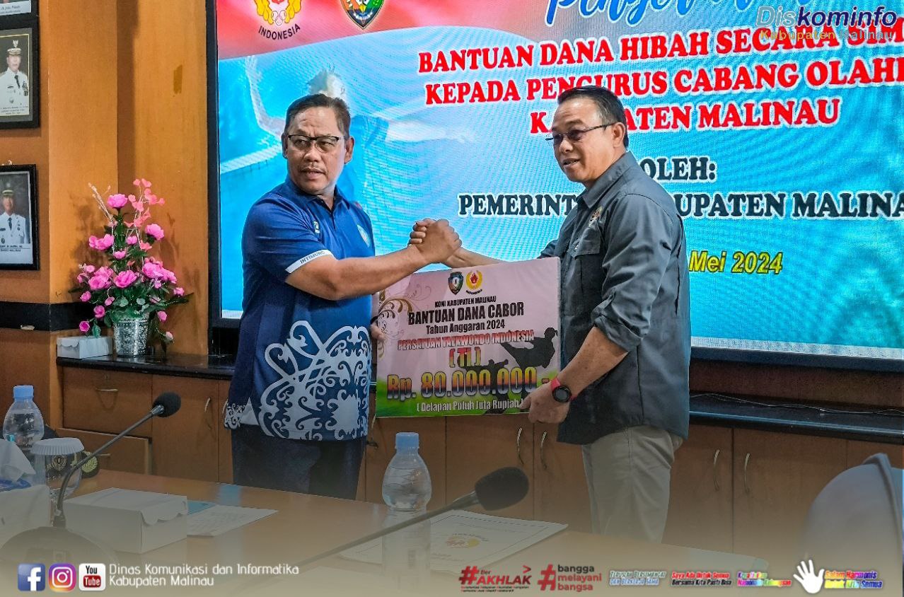 KONI Malinau Terima Bantuan Dana Sebesar 2,5 Miliar, Harap Wabup Malinau Tingkatkan Skill Atlet