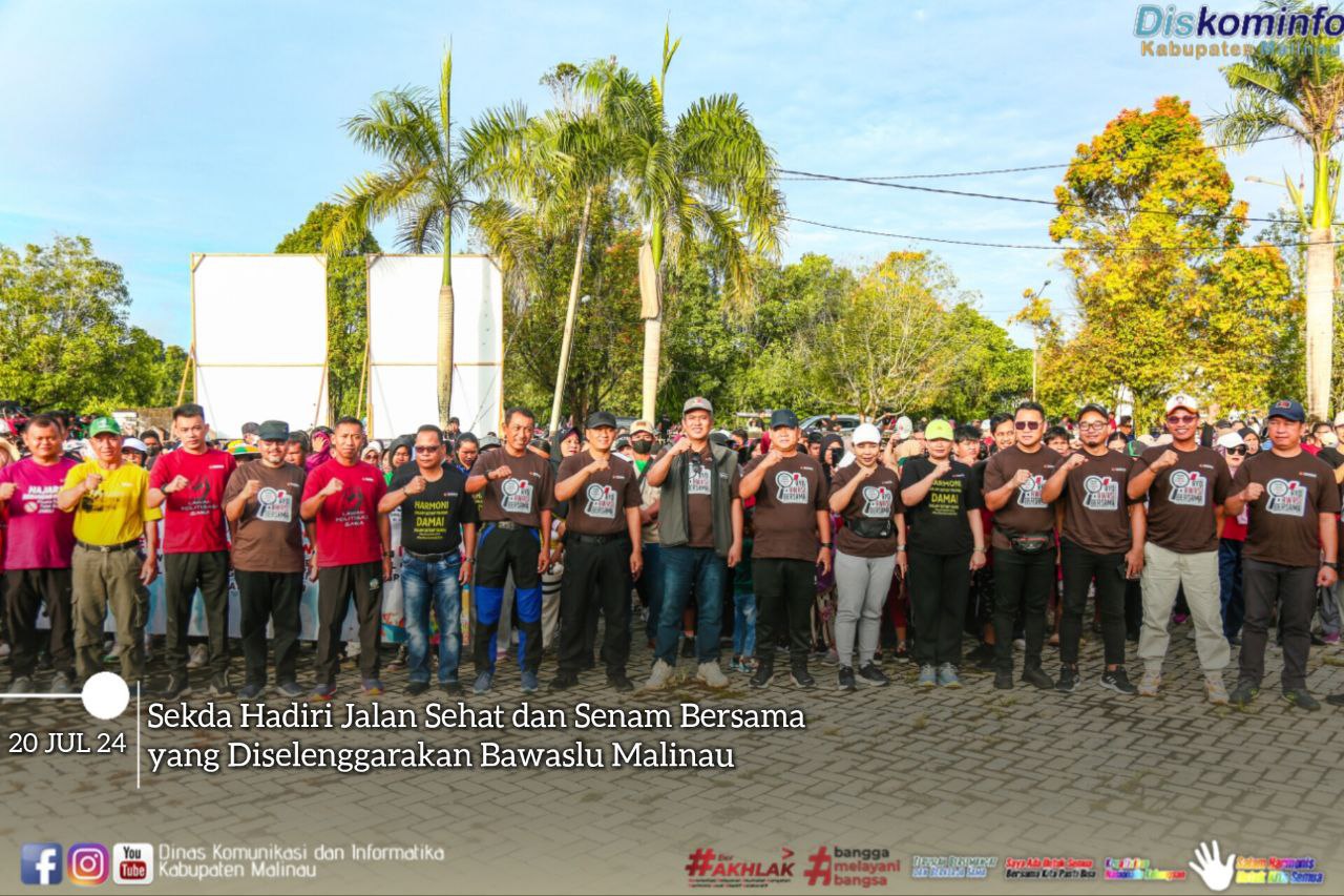 Rangkaian Launching Bawaslu Malinau, Sekda Malinau Hadiri Jalan Sehat dan Senam Bersama