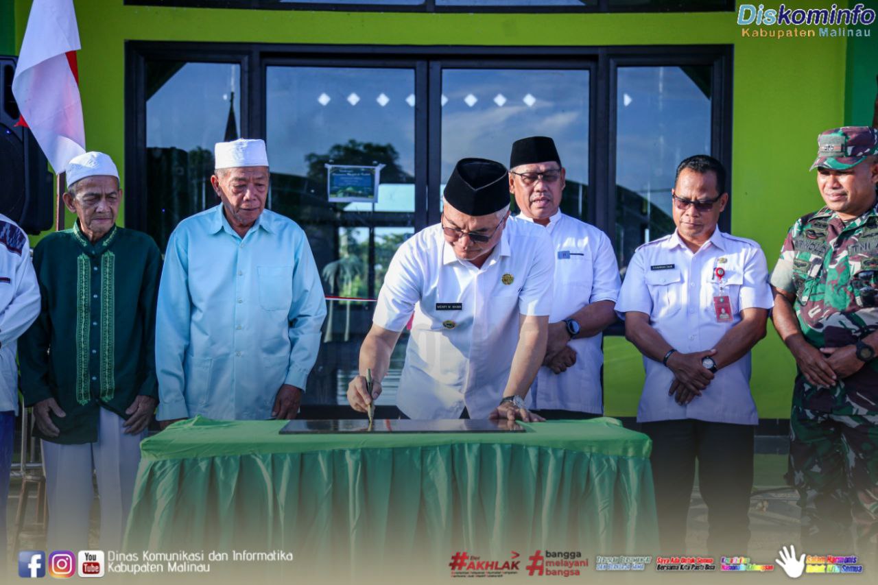 Tanamkan Nilai-Nilai Kebajikan, Bupati Resmikan Masjid At Tauhid Desa Malinau Kota