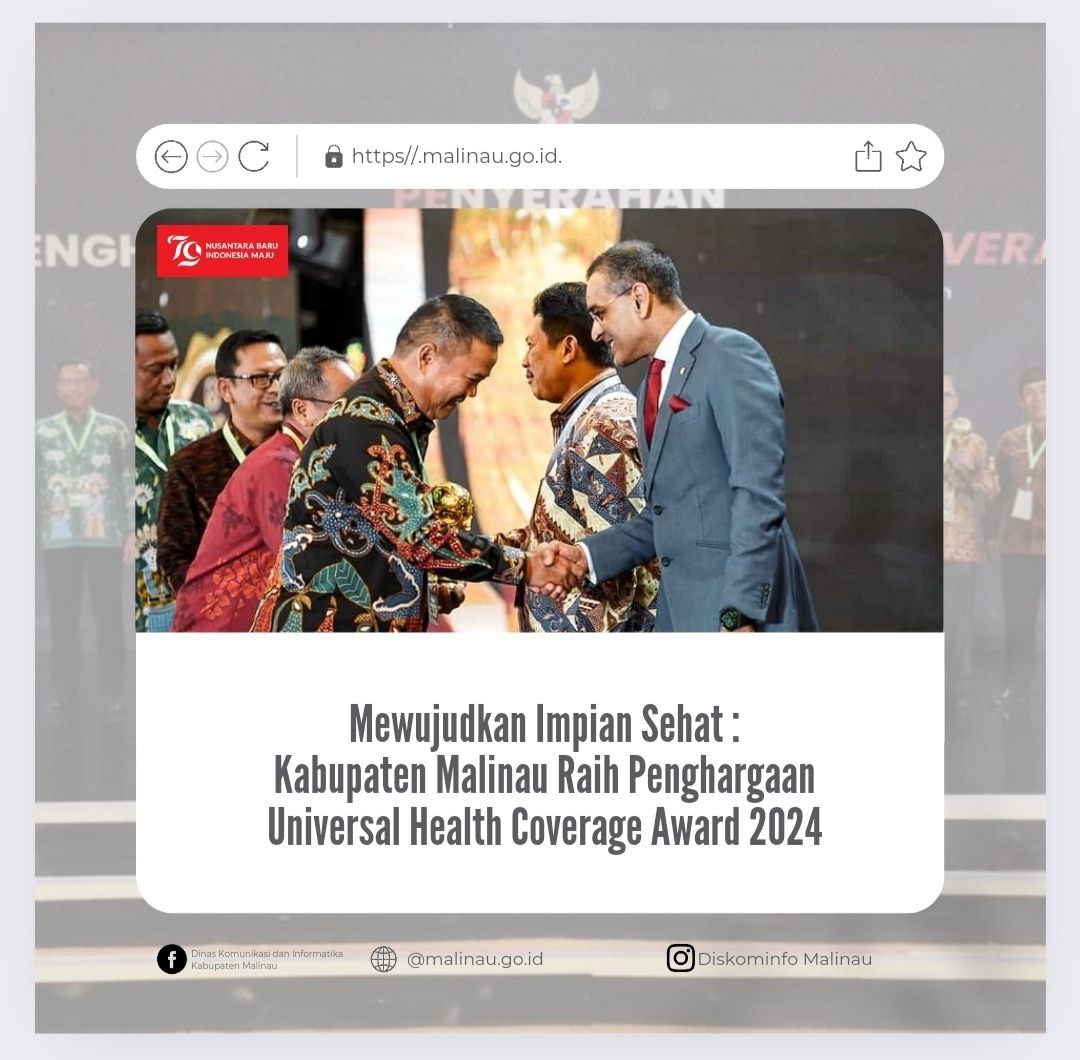 Pemkab Malinau Terima Penghargaan UHC Award 2024