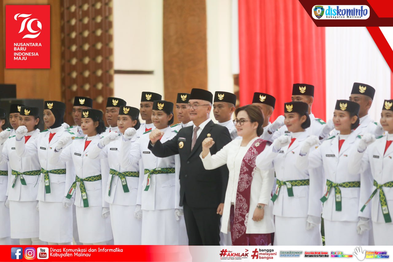 Jelang Peringati HUT RI ke-79, Bupati Kukuhkan Paskibraka Malinau