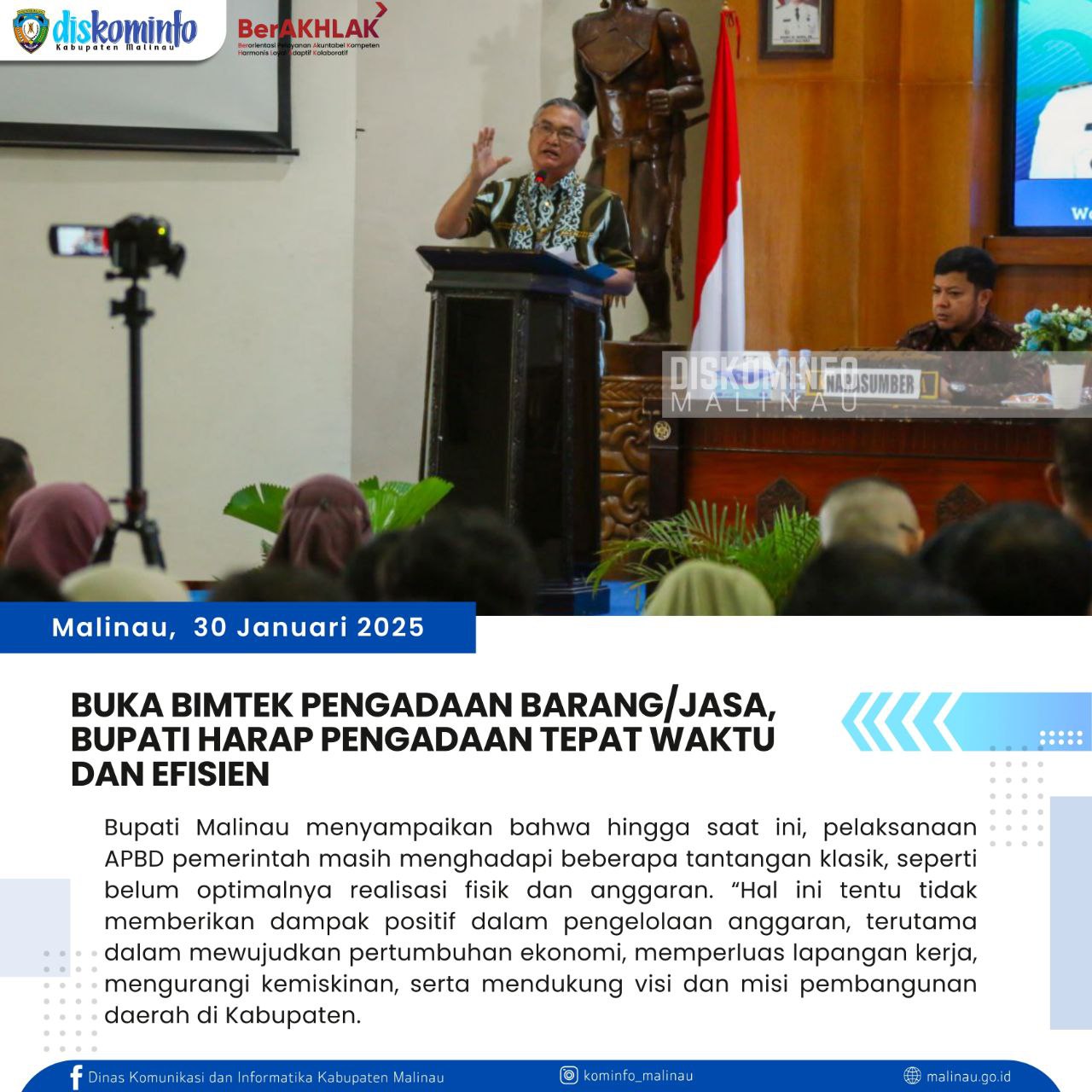 Buka Bimtek Pengadaan Barang/Jasa, Bupati Harap Pengadaan Tepat Waktu dan Efisien