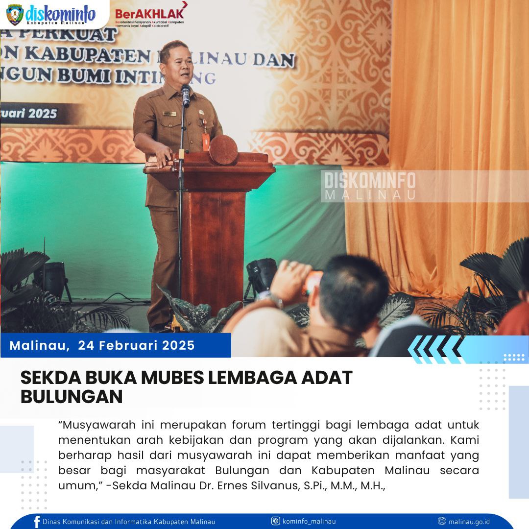 Sekda Buka Mubes Lembaga Adat Bulungan