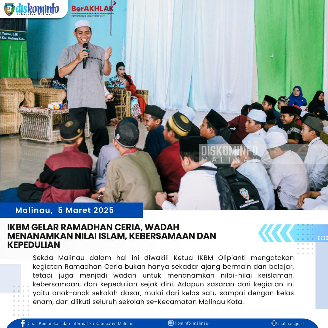 IKBM Gelar Ramadhan Ceria, Wadah Menanamkan Nilai Islam, Kebersamaan dan Kepedulian