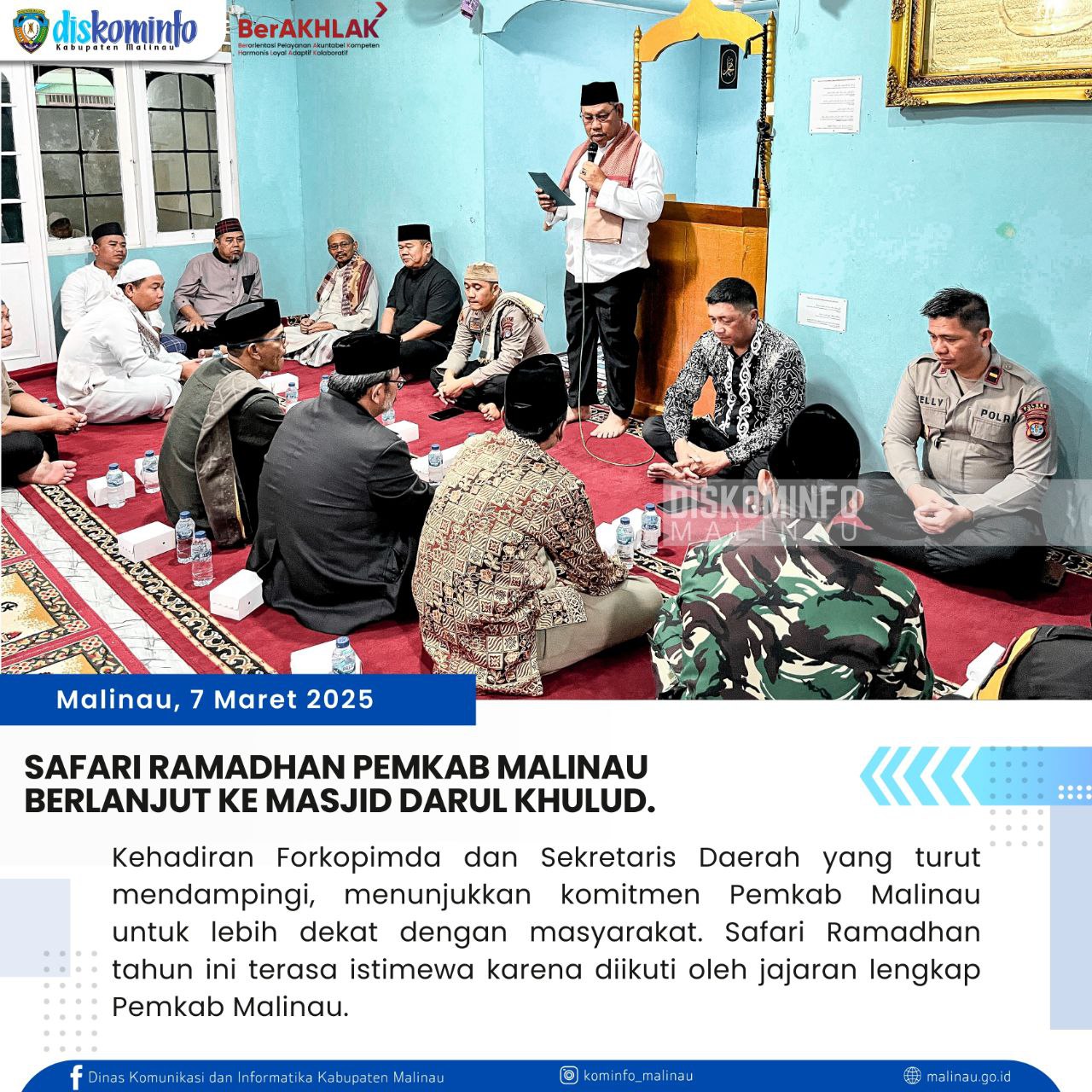 Safari Ramadhan Pemkab Malinau Berlanjut ke Masjid Darul Khulud