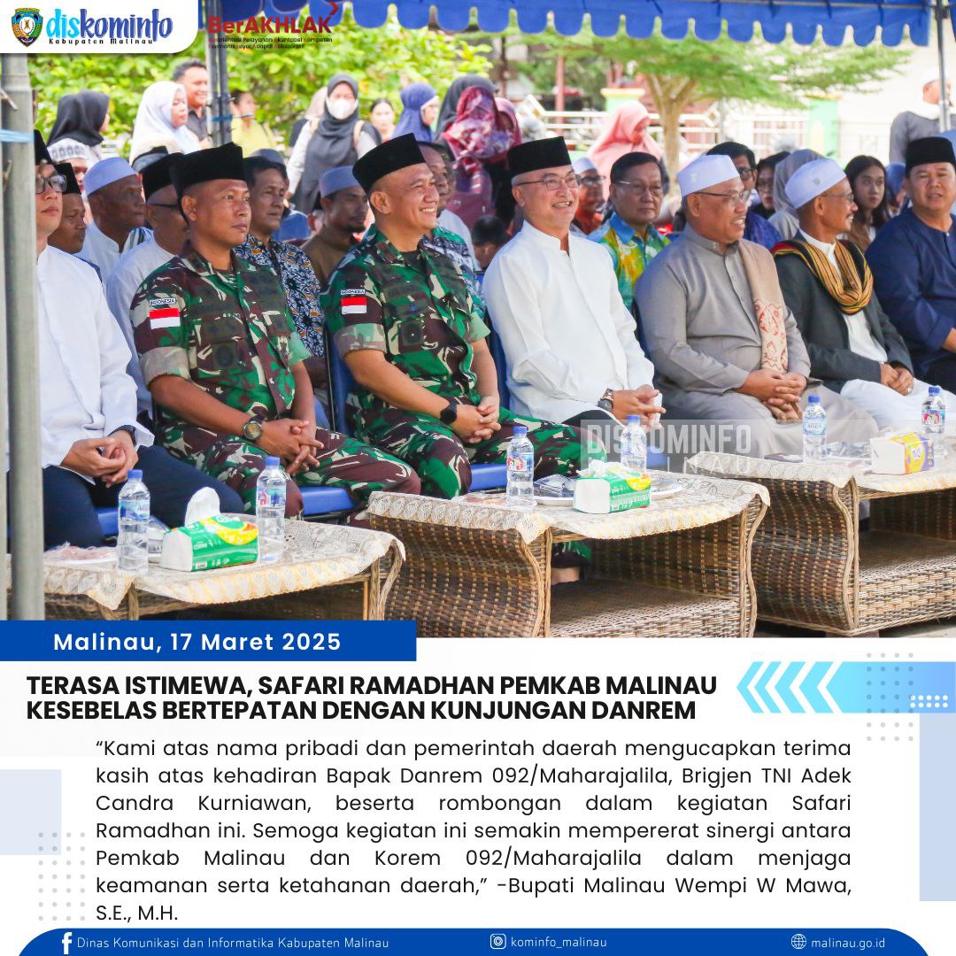 Terasa Istimewa, Safari Ramadhan Pemkab Malinau Seiringan Kunjungan Danrem