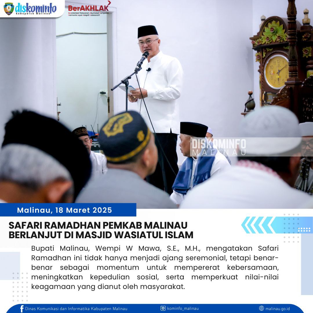 Safari Ramadhan Pemkab Malinau Berlanjut di Masjid Wasiatul Islam