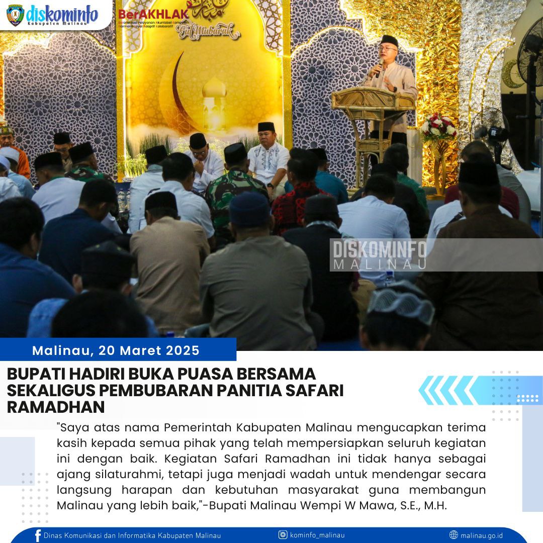 Bupati Hadiri Buka Puasa Bersama Sekaligus Pembubaran Panitia Safari Ramadhan 2025