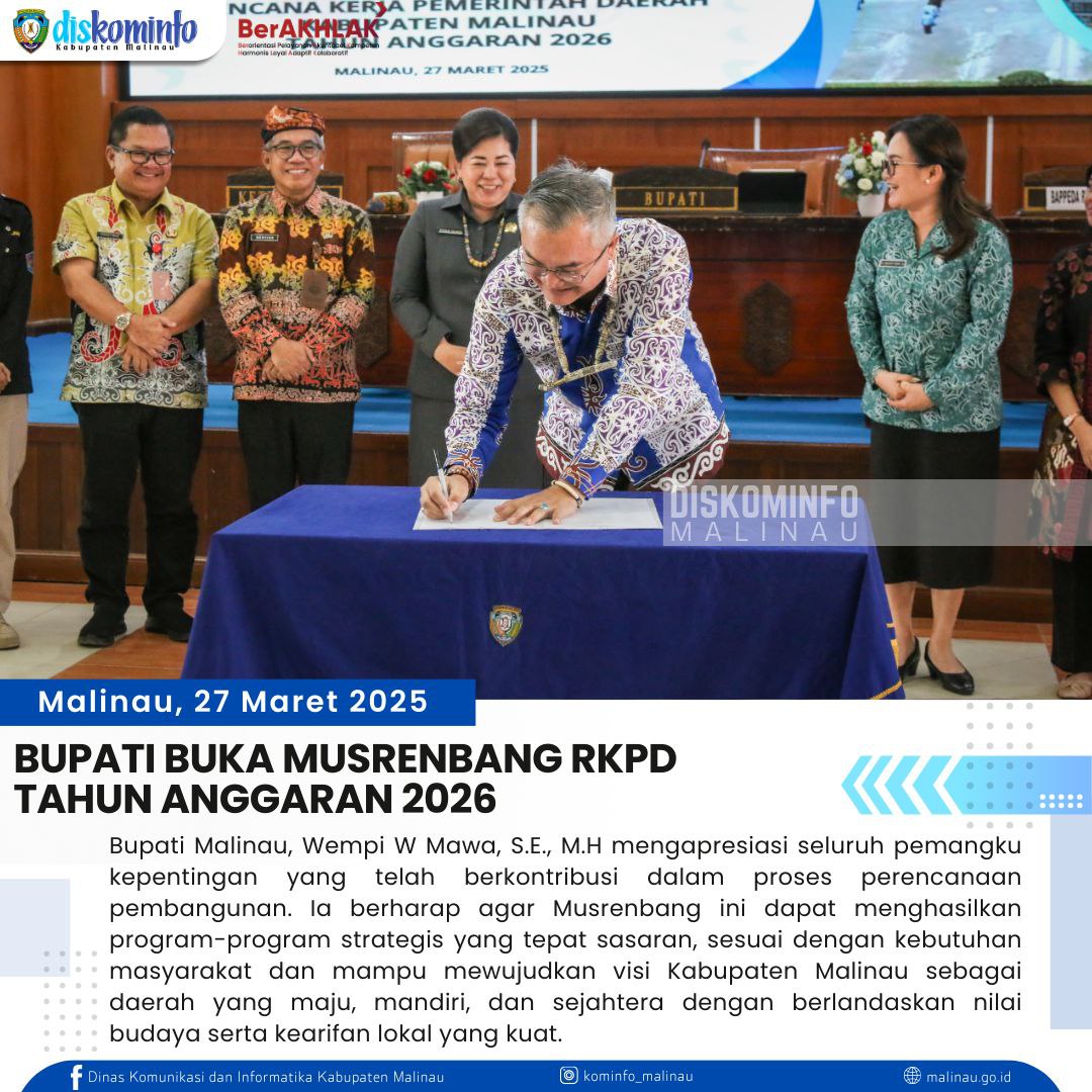 Harapkan Program Strategis Tepat Sasaran, Bupati Buka Musrenbang RKPD Tahun Anggaran 2026