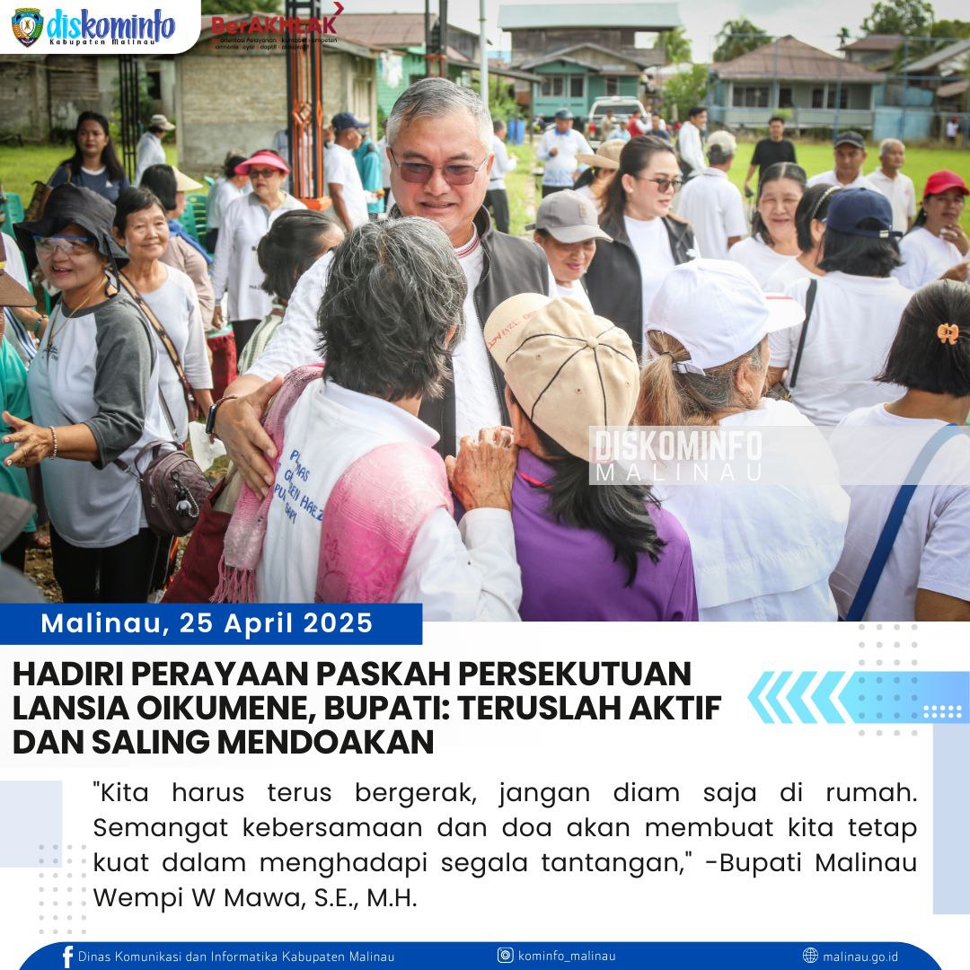 Hadiri Perayaan Paskah Persekutuan Lansia Oikumene, Bupati: Teruslah Aktif dan Saling Mendoakan