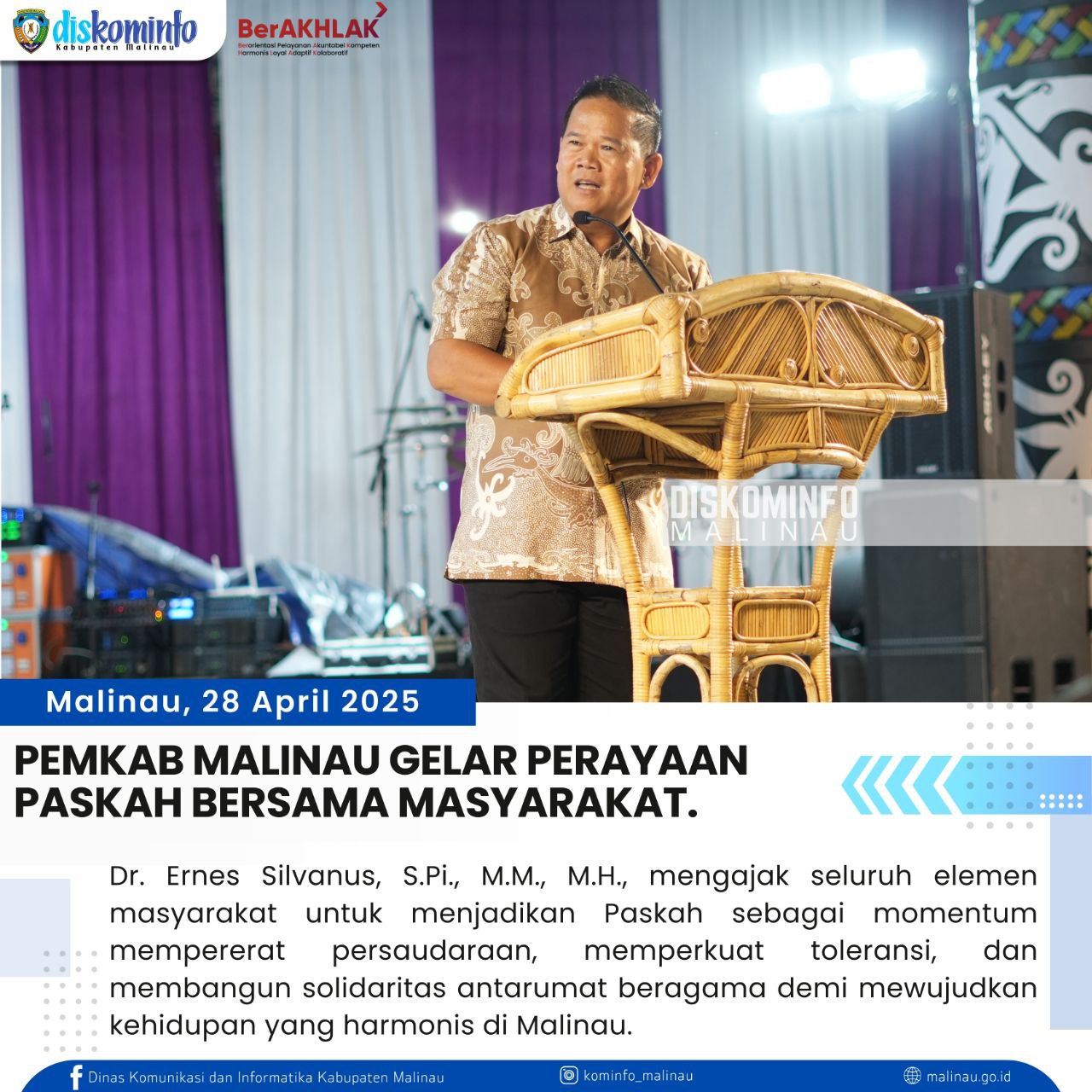 Pemkab Malinau Gelar Perayaan Paskah Bersama Masyarakat