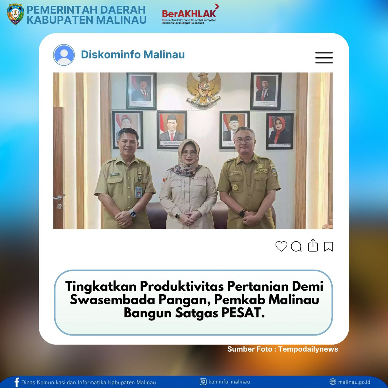Tingkatkan Produktivitas Pertanian Demi Swasembada Pangan, Pemkab Malinau Bangun Satgas PESAT