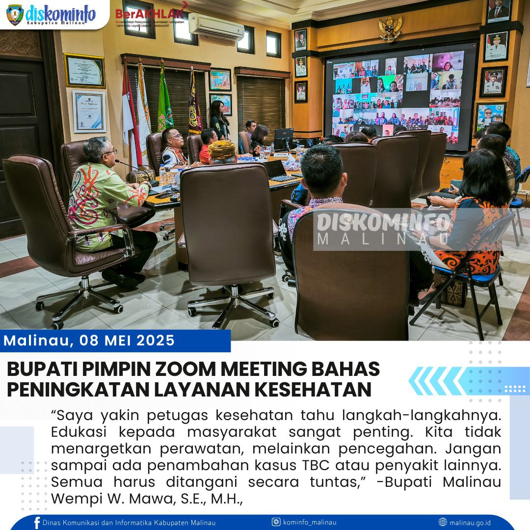 Bupati Pimpin Zoom Meeting Bahas Peningkatan Layanan Kesehatan