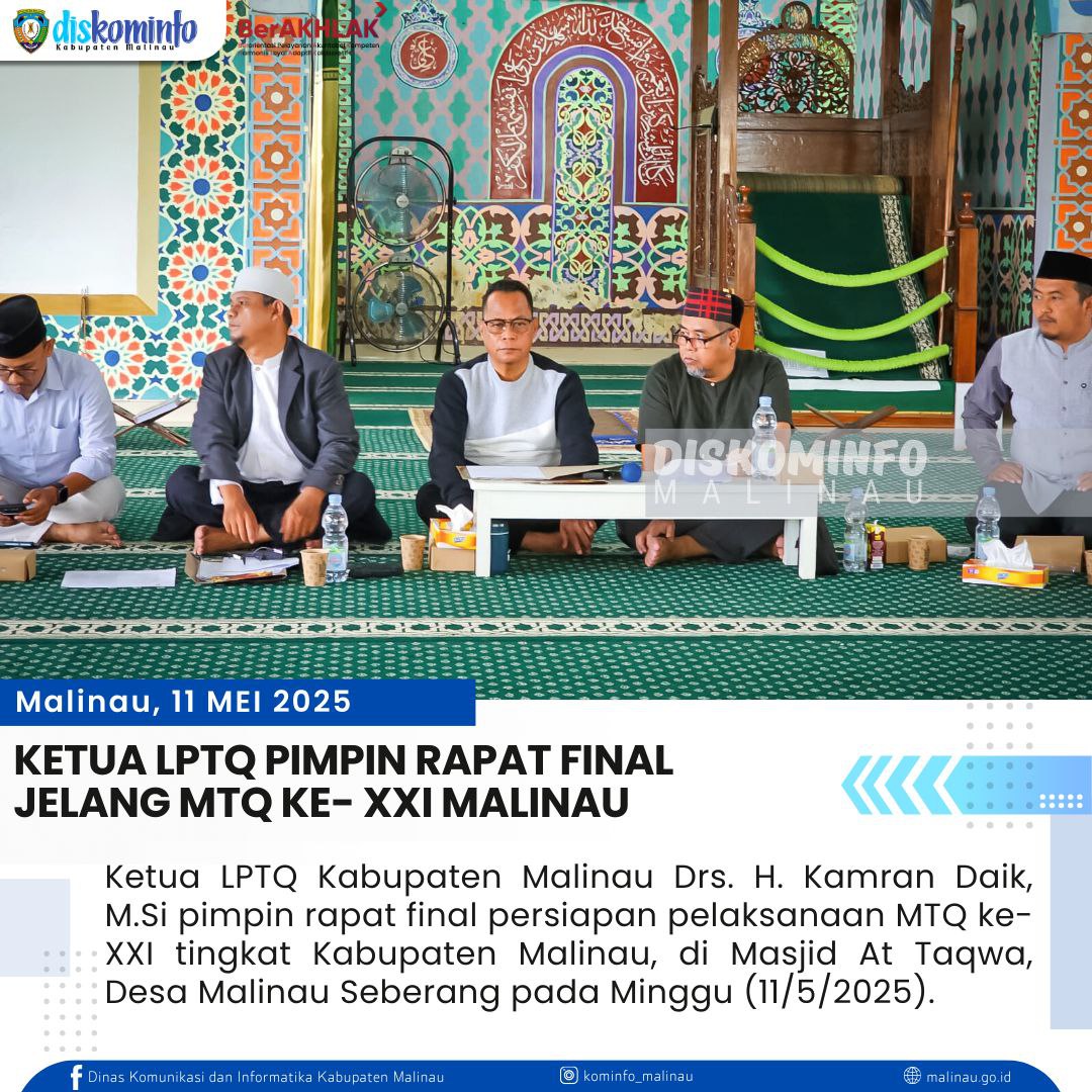 Ketua LPTQ Pimpinan Rapat Final Jelang MTQ Ke- XXI Malinau