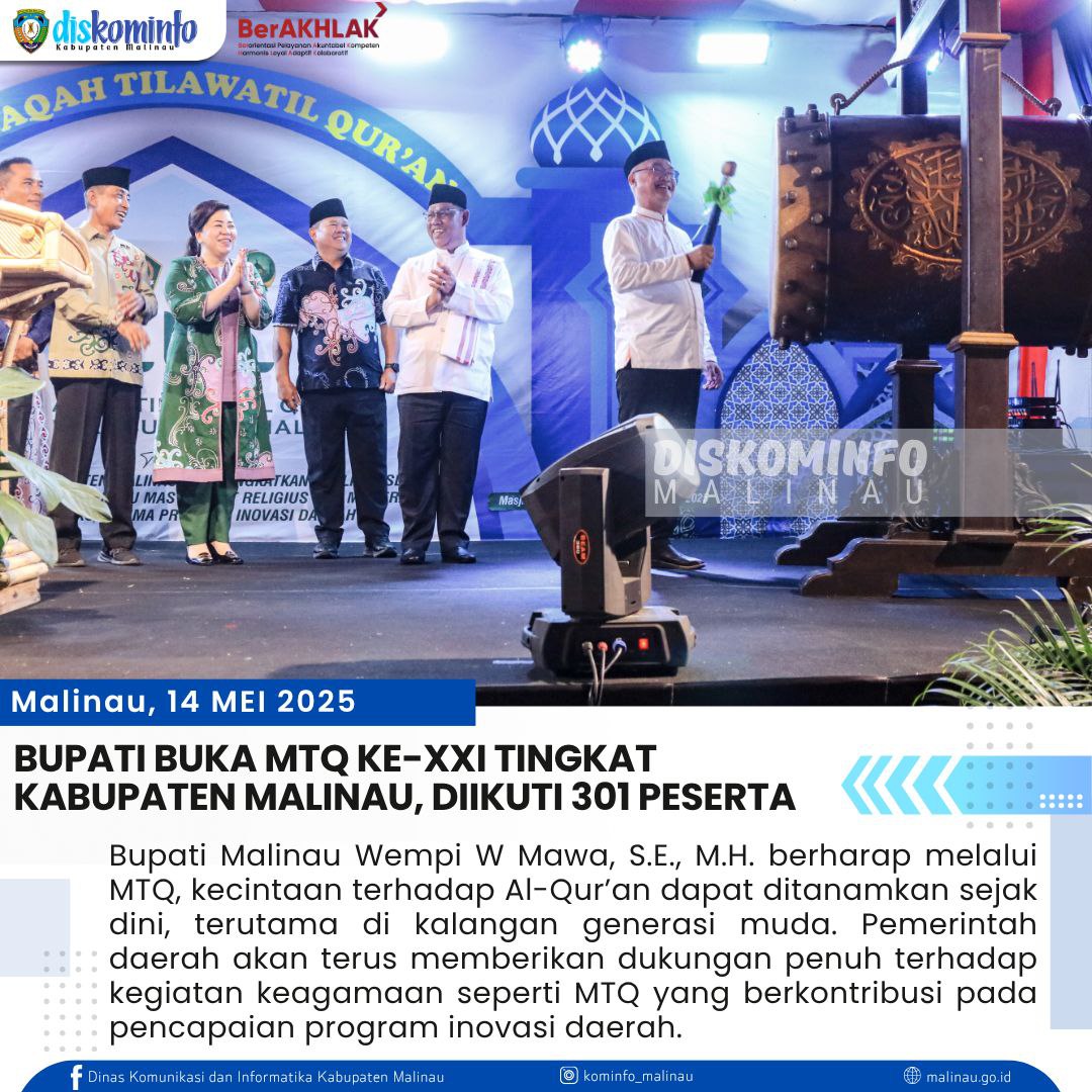 Bupati Buka MTQ ke-XXI Tingkat Kabupaten Malinau, Diikuti 301 Peserta