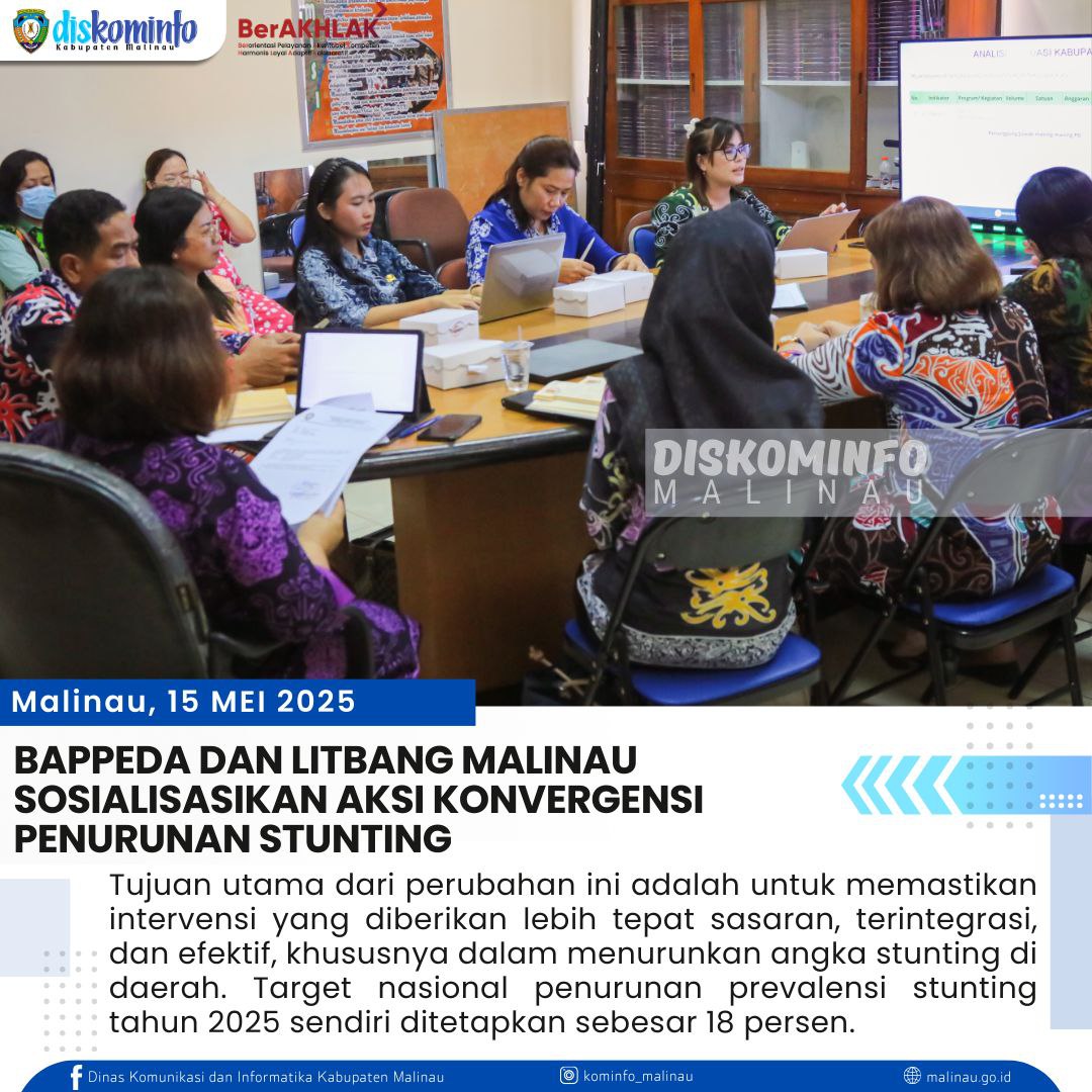 Bappeda dan Litbang Malinau Sosialisasikan Aksi Konvergensi Penurunan Stunting