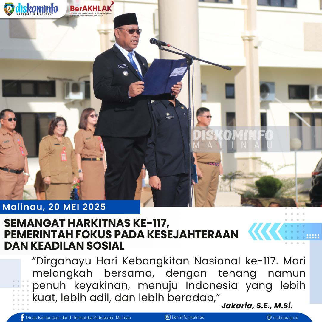 Semangat Harkitnas ke-117, Pemerintah Fokus pada Kesejahteraan dan Keadilan Sosial