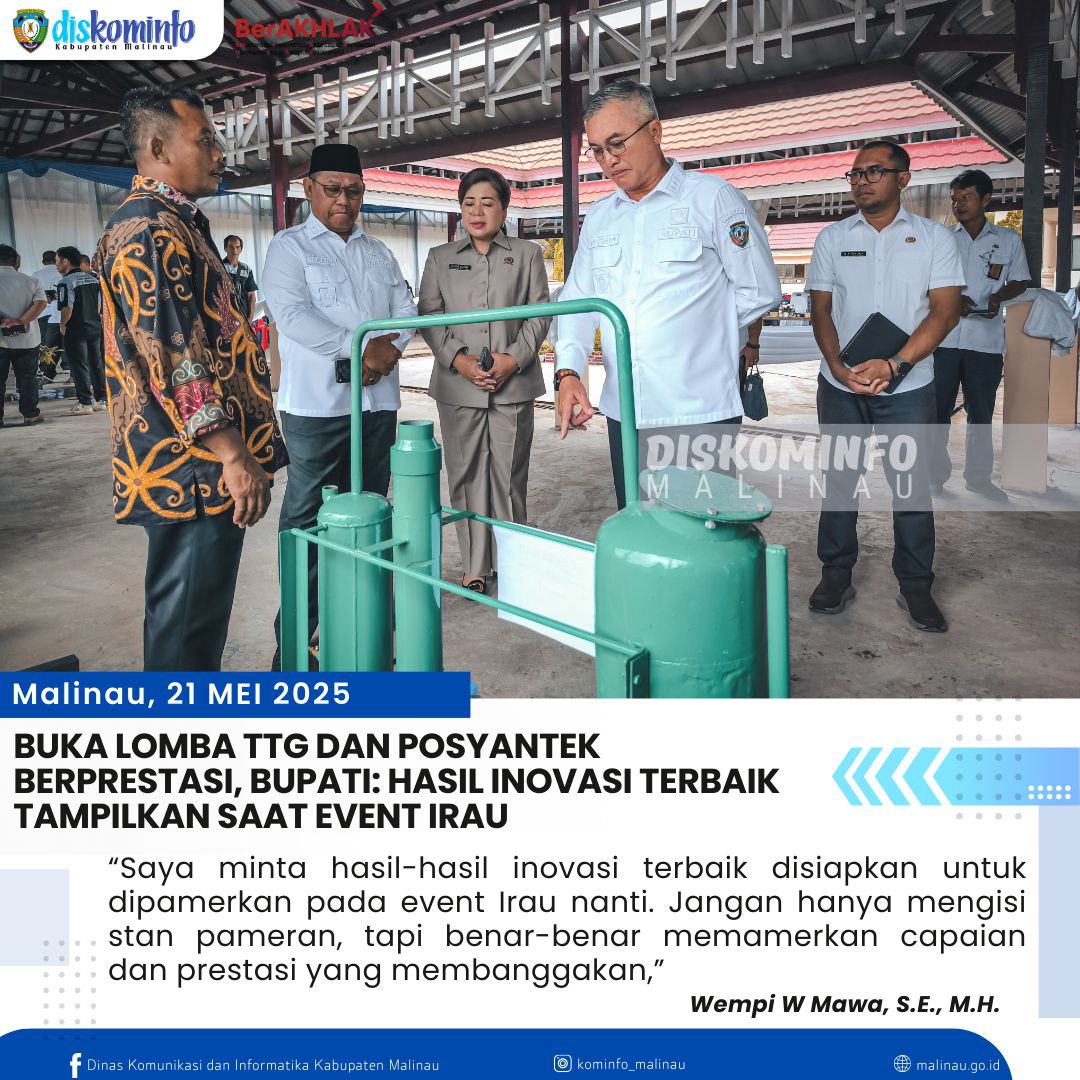 Buka Lomba TTG dan Posyantek Berprestasi, Bupati: Hasil Inovasi Terbaik Tampilkan saat Event Irau