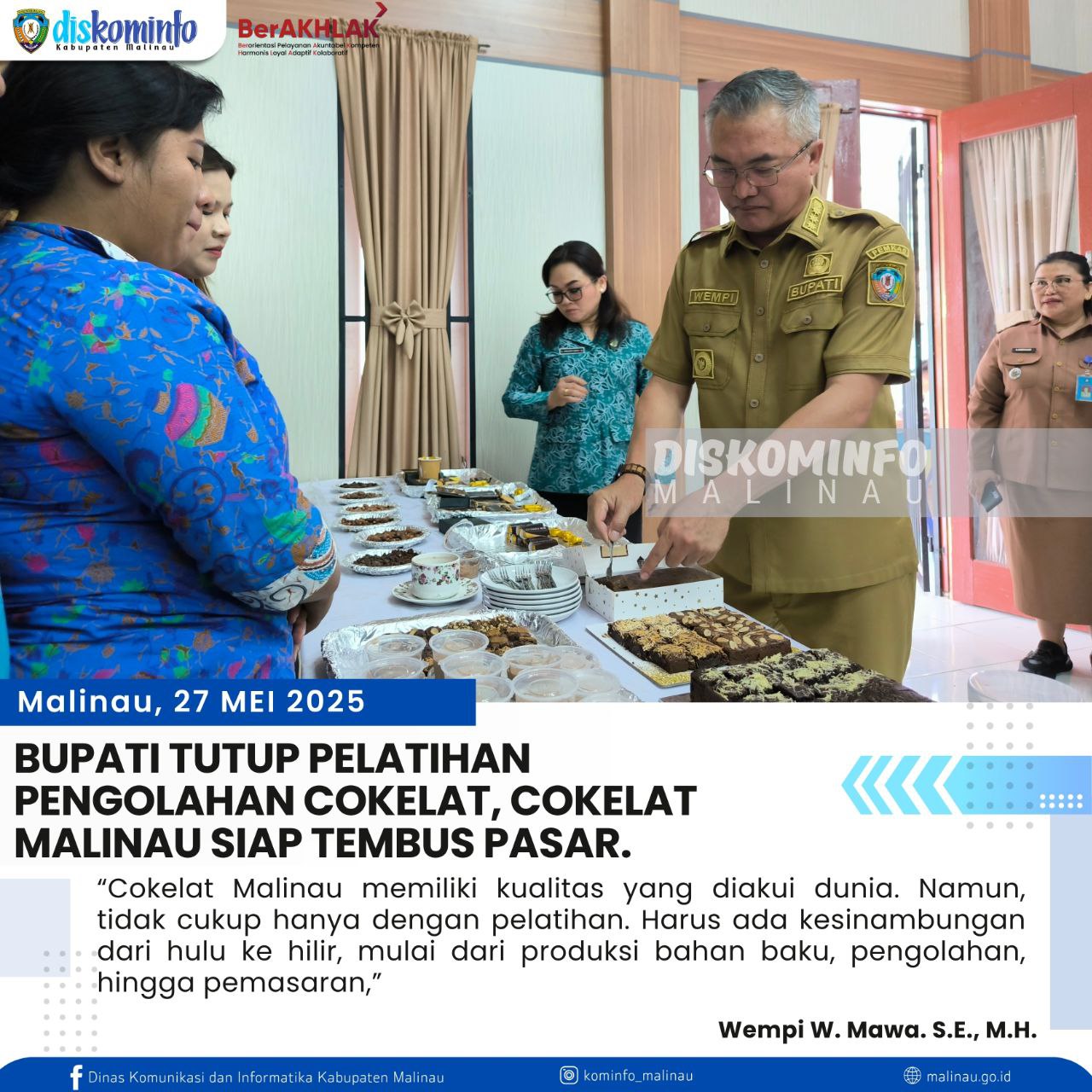 Bupati Tutup Pelatihan Pengolahan Cokelat, Cokelat Malinau Siap Tembus Pasar