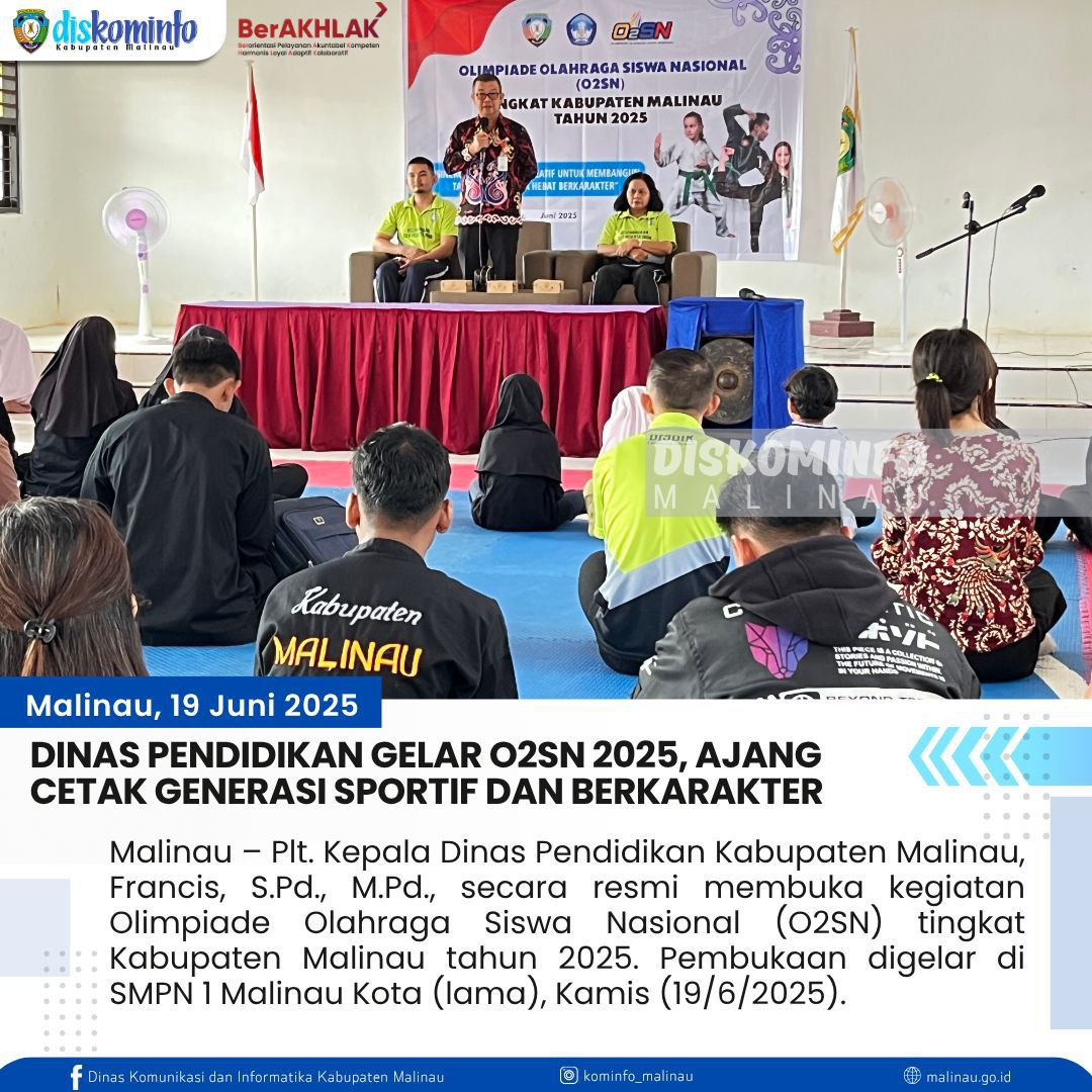 Dinas Pendidikan Gelar O2SN 2025, Ajang Cetak Generasi Sportif dan Berkarakter