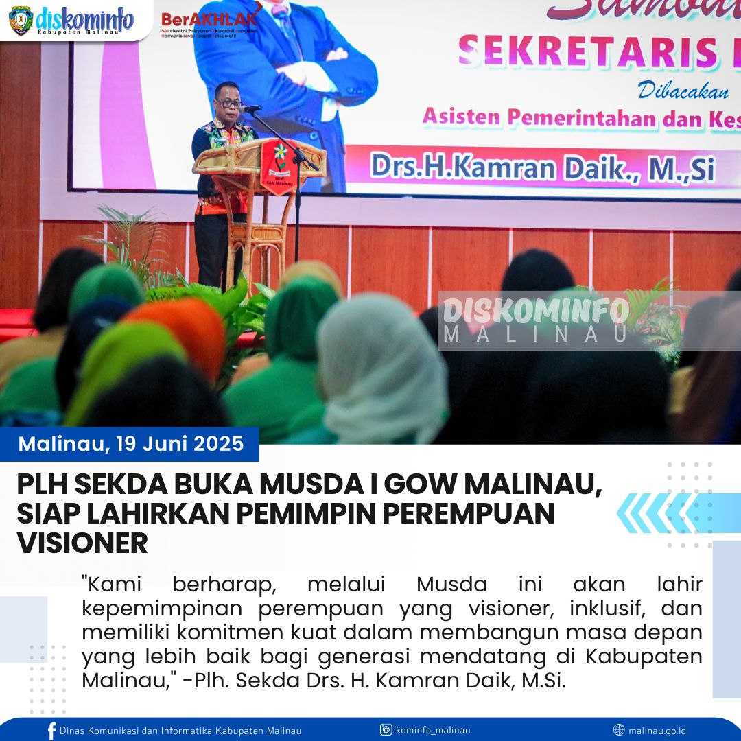 Plh Sekda Buka Musda I GOW Malinau, Siap Lahirkan Pemimpin Perempuan Visioner