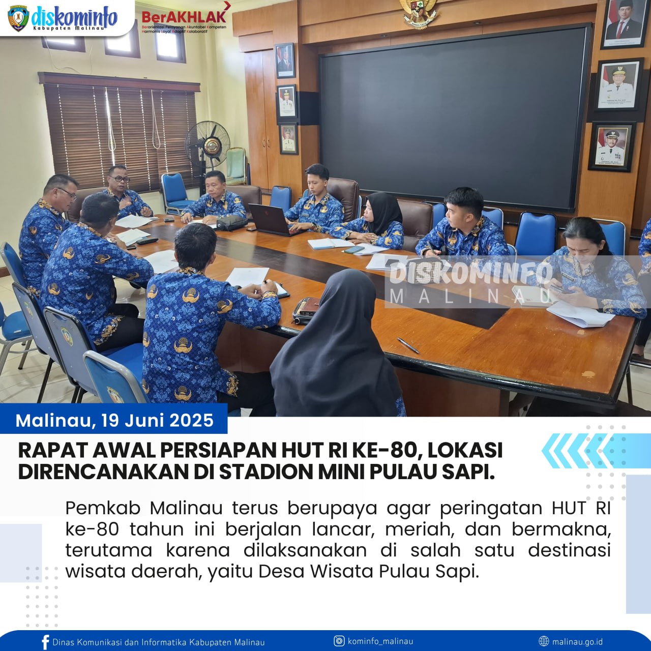 Rapat Awal Persiapan HUT RI ke-80, Lokasi Direncanakan di Stadion Mini Pulau Sapi
