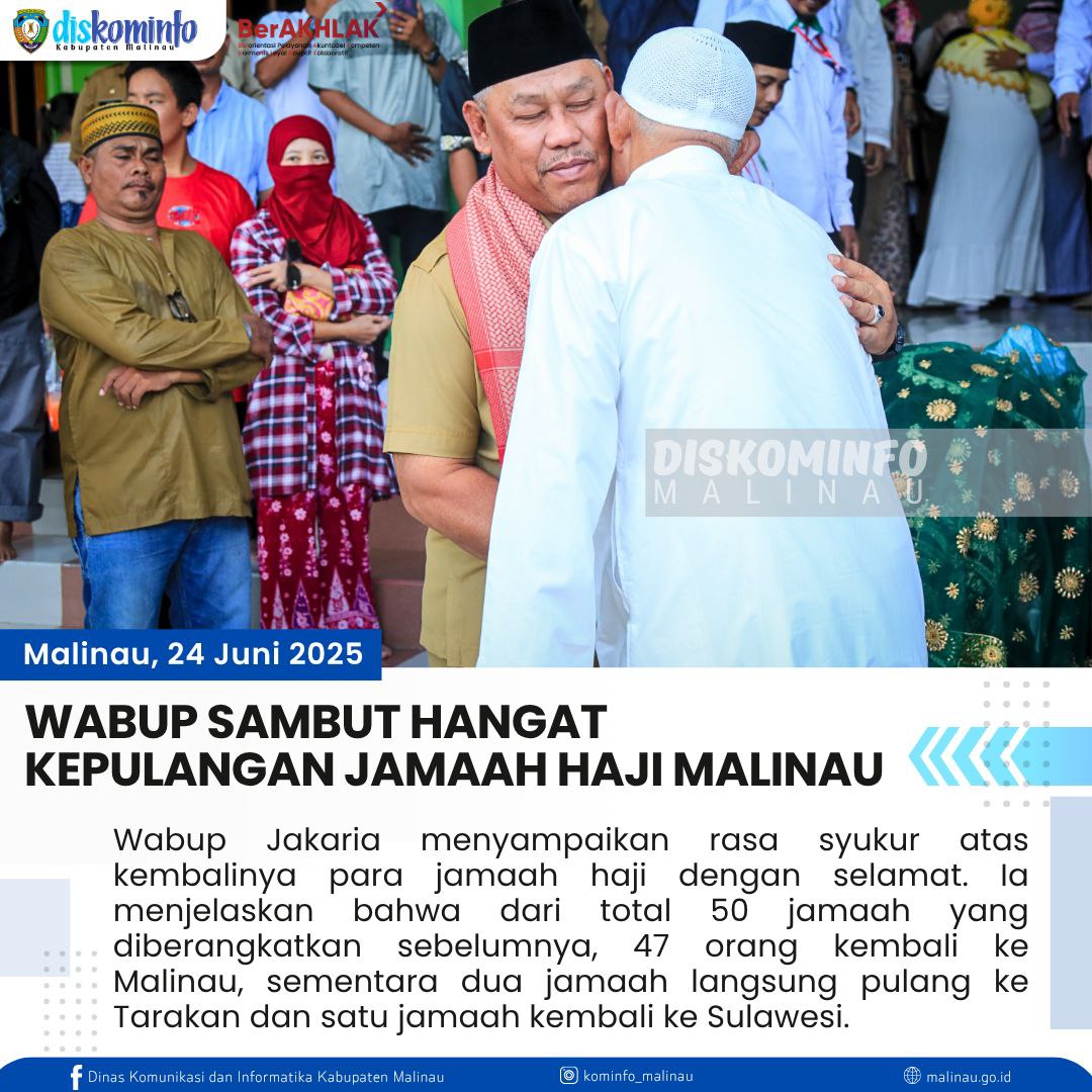Wabup Sambut Hangat Kepulangan Jamaah Haji Malinau