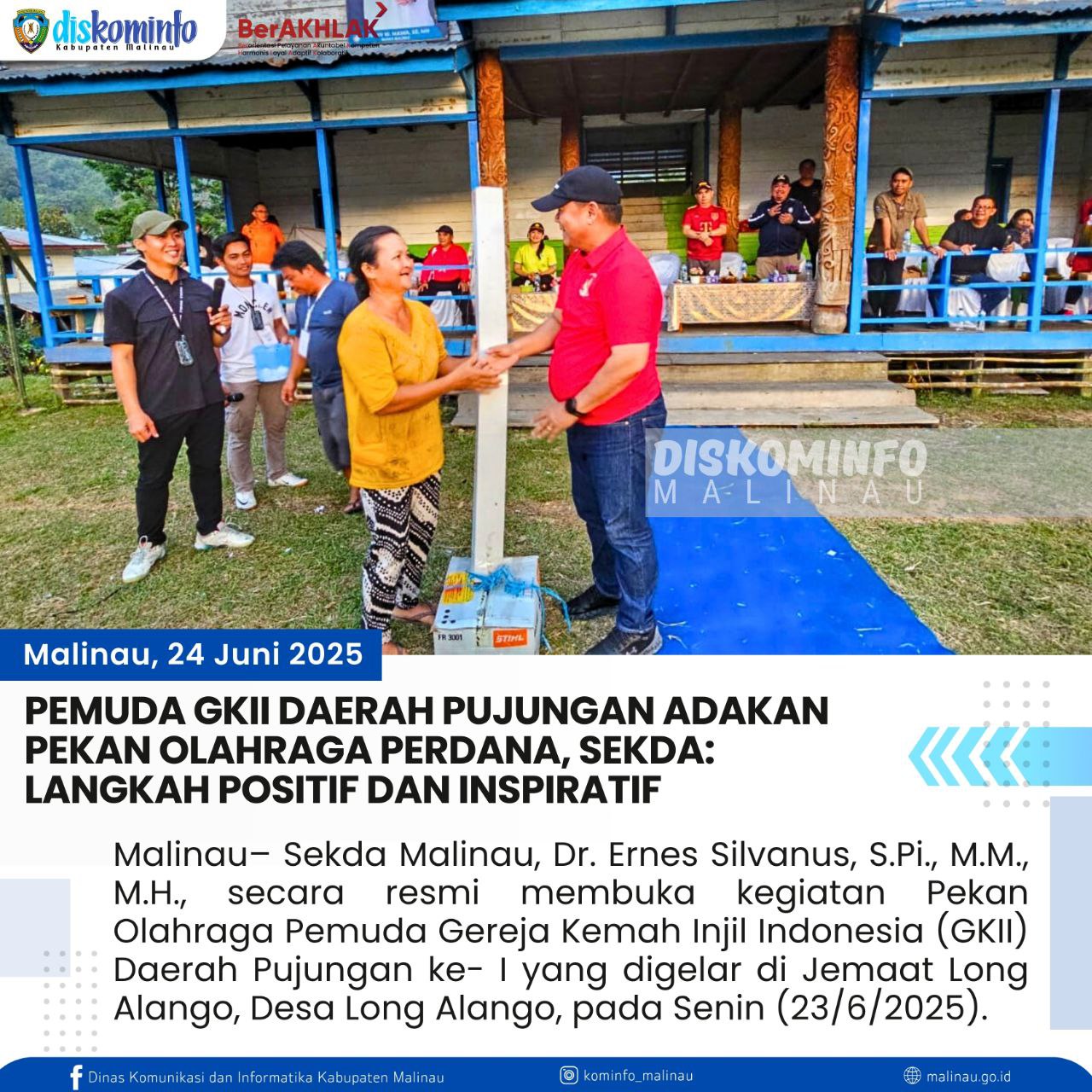 Pemuda GKII Daerah Pujungan Adakan Pekan Olahraga Perdana, Sekda: Langkah Positif dan Inspiratif