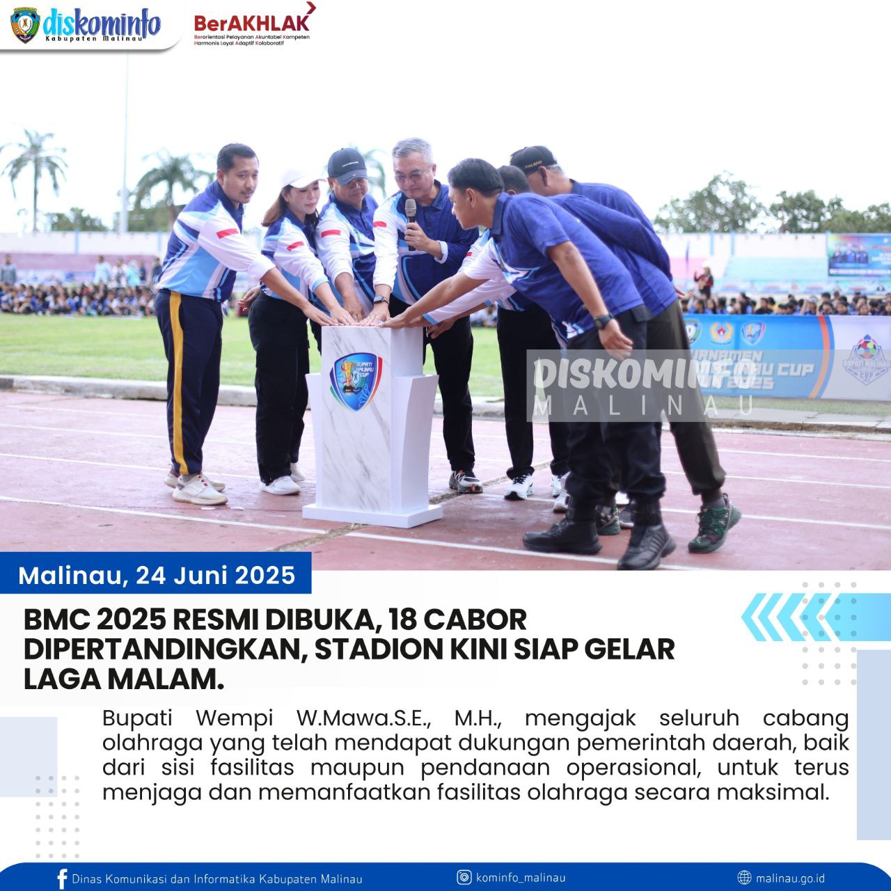 BMC 2025 Resmi Dibuka, 18 Cabor Dipertandingkan, Stadion Kini Siap Gelar Laga Malam