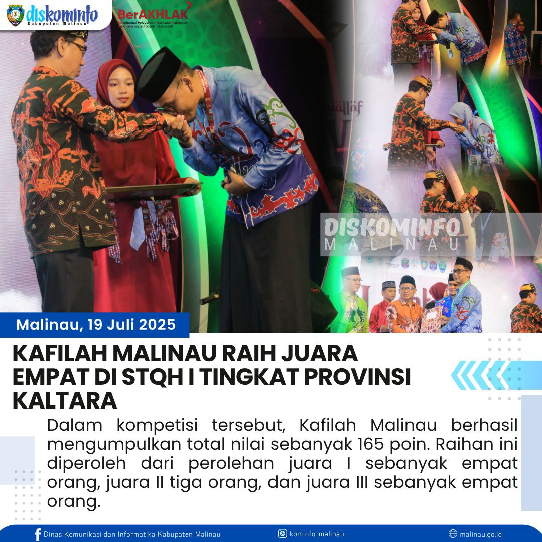 Kafilah Malinau Raih Juara Empat di STQH I Tingkat Provinsi Kaltara
