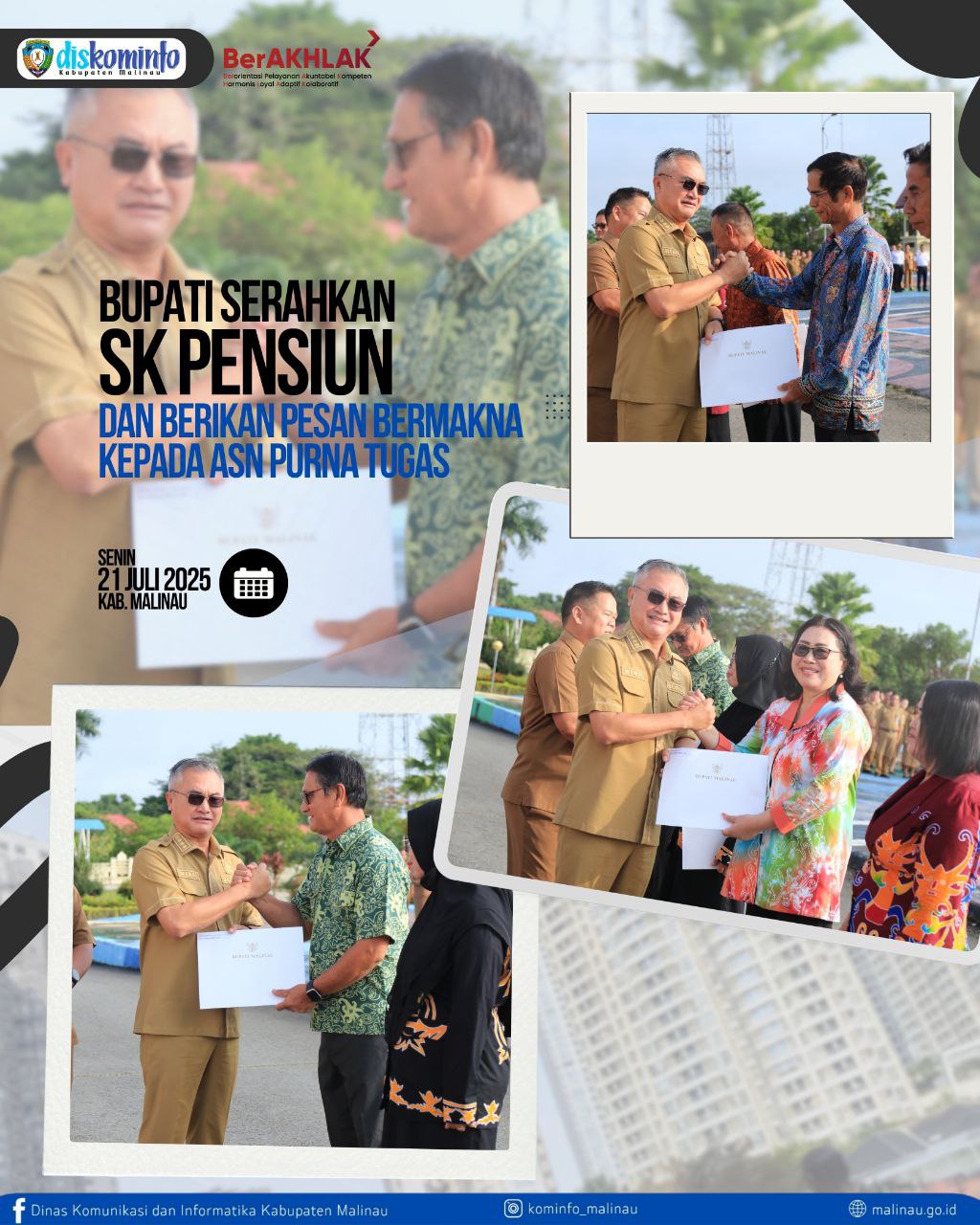 Bupati Serahkan SK Pensiun dan Beri Pesan Bermakna kepada ASN Purna Tugas