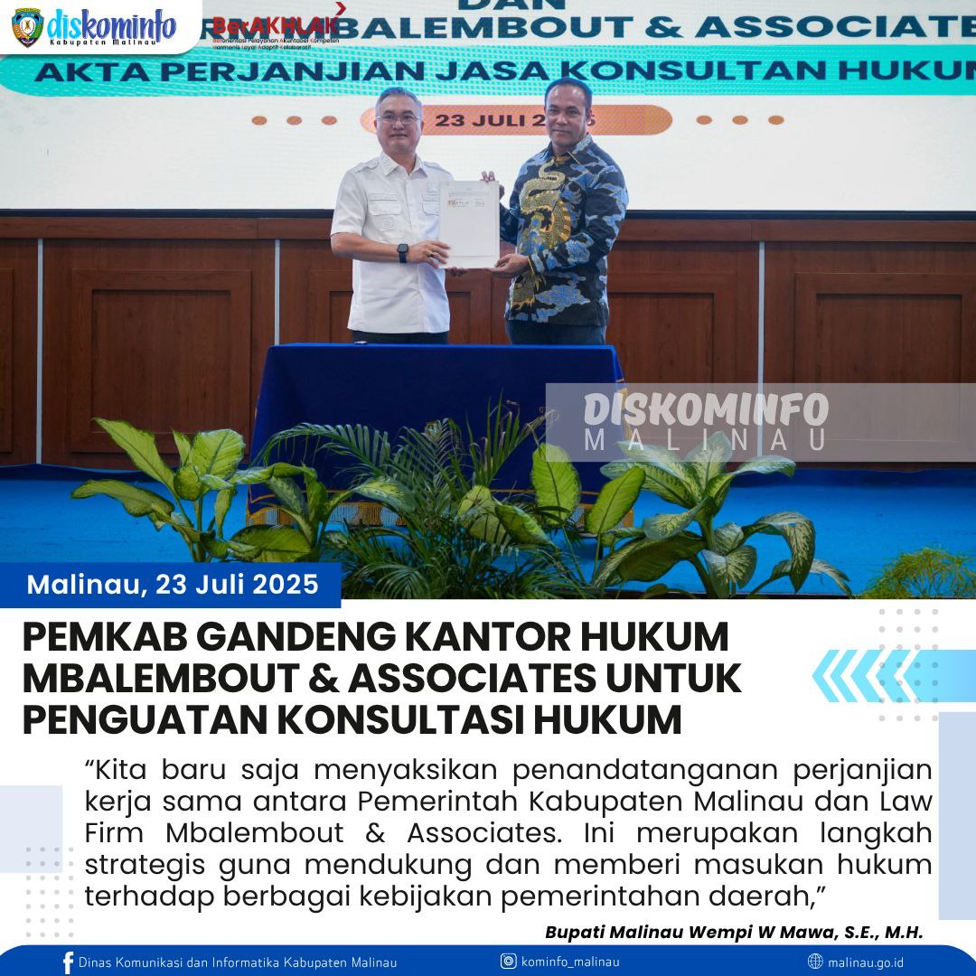 Pemkab Gandeng Kantor Hukum Mbalembout & Associates untuk Penguatan Konsultasi Hukum Pemerintahan