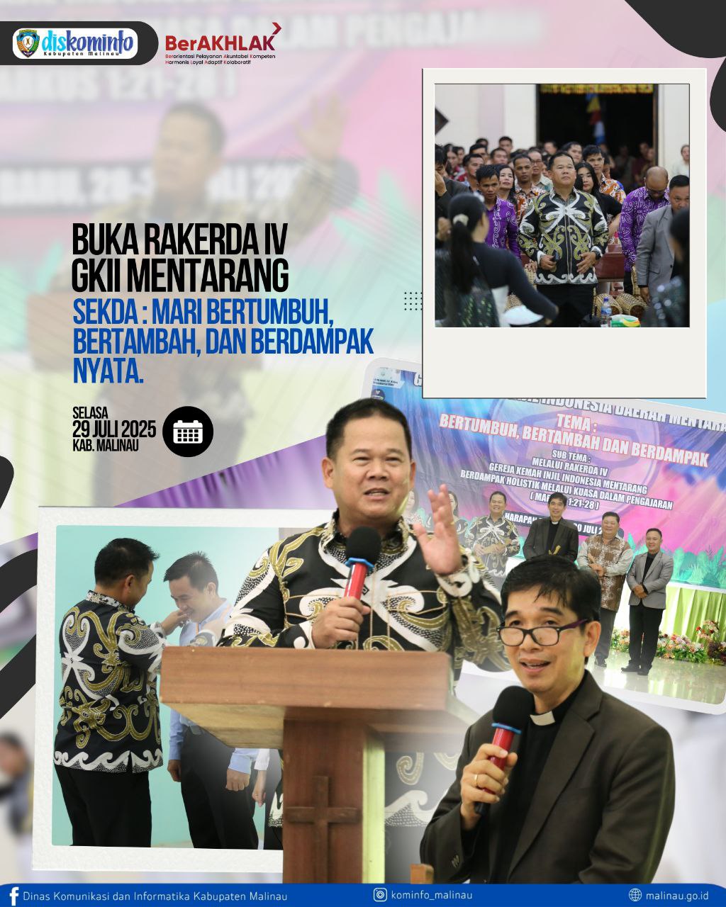 Buka Rakerda IV GKII Mentarang, Sekda: Mari Bertumbuh, Bertambah, dan Berdampak Nyata