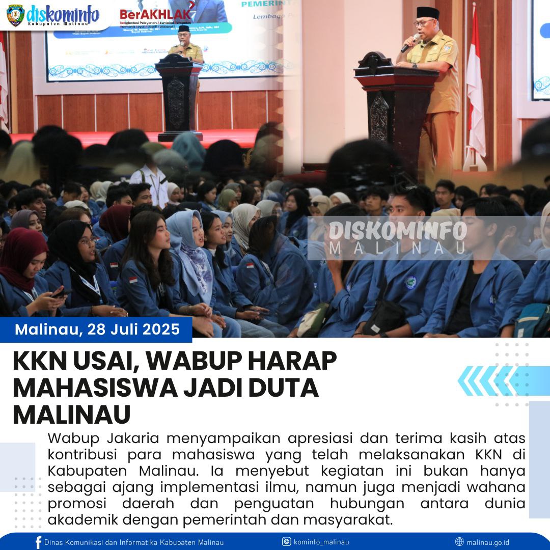 KKN Usai, Wabup Harap Mahasiswa Jadi Duta Malinau
