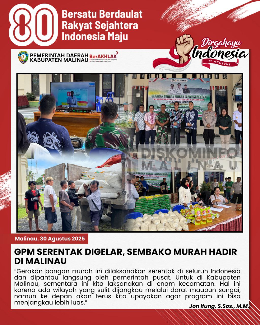 GPM Serentak Digelar, Sembako Murah Hadir di Malinau
