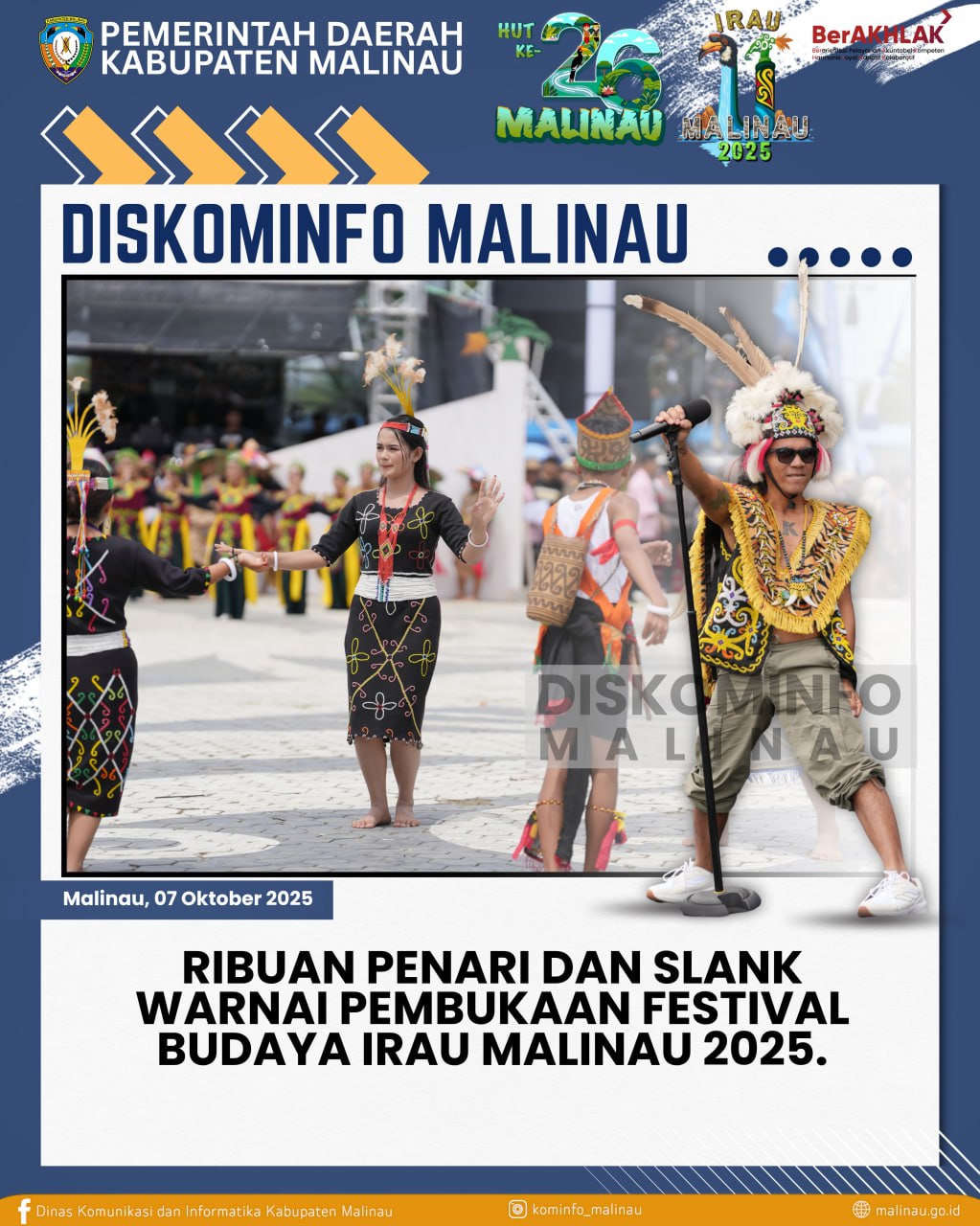 Ribuan Penari dan Slank Warnai Pembukaan Festival Budaya IRAU Malinau 2025