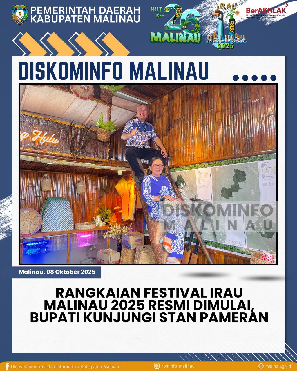 Rangkaian Festival IRAU Malinau 2025 Resmi Dimulai, Bupati Kunjungi Stan Pameran