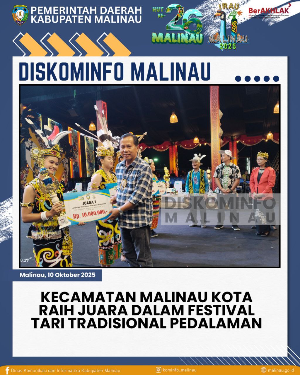 Kecamatan Malinau Kota Raih Juara dalam Festival Tari Tradisional Pedalaman