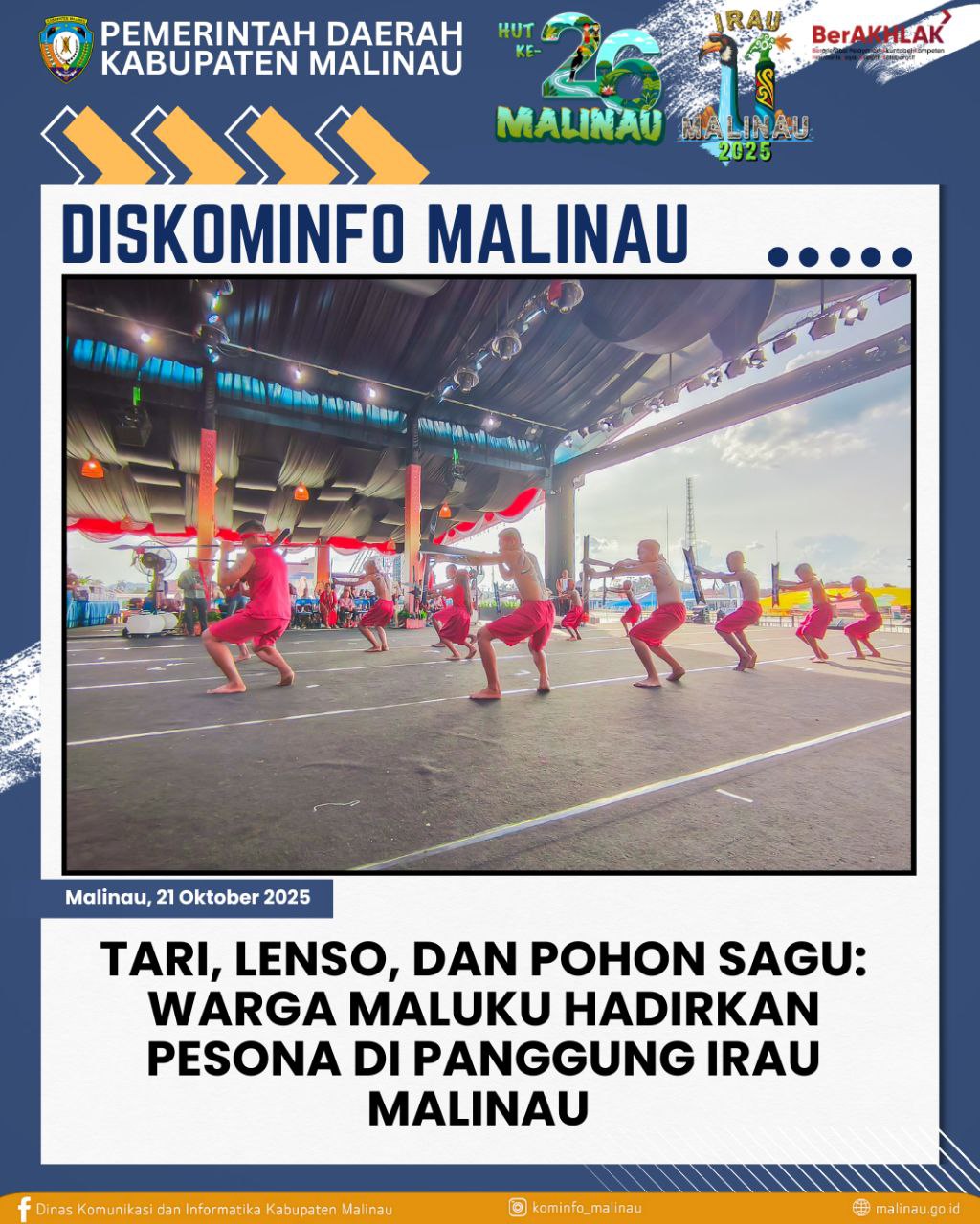 Tari, Lenso, dan Pohon Sagu: Warga Maluku Hadirkan Pesona di Panggung IRAU Malinau 
