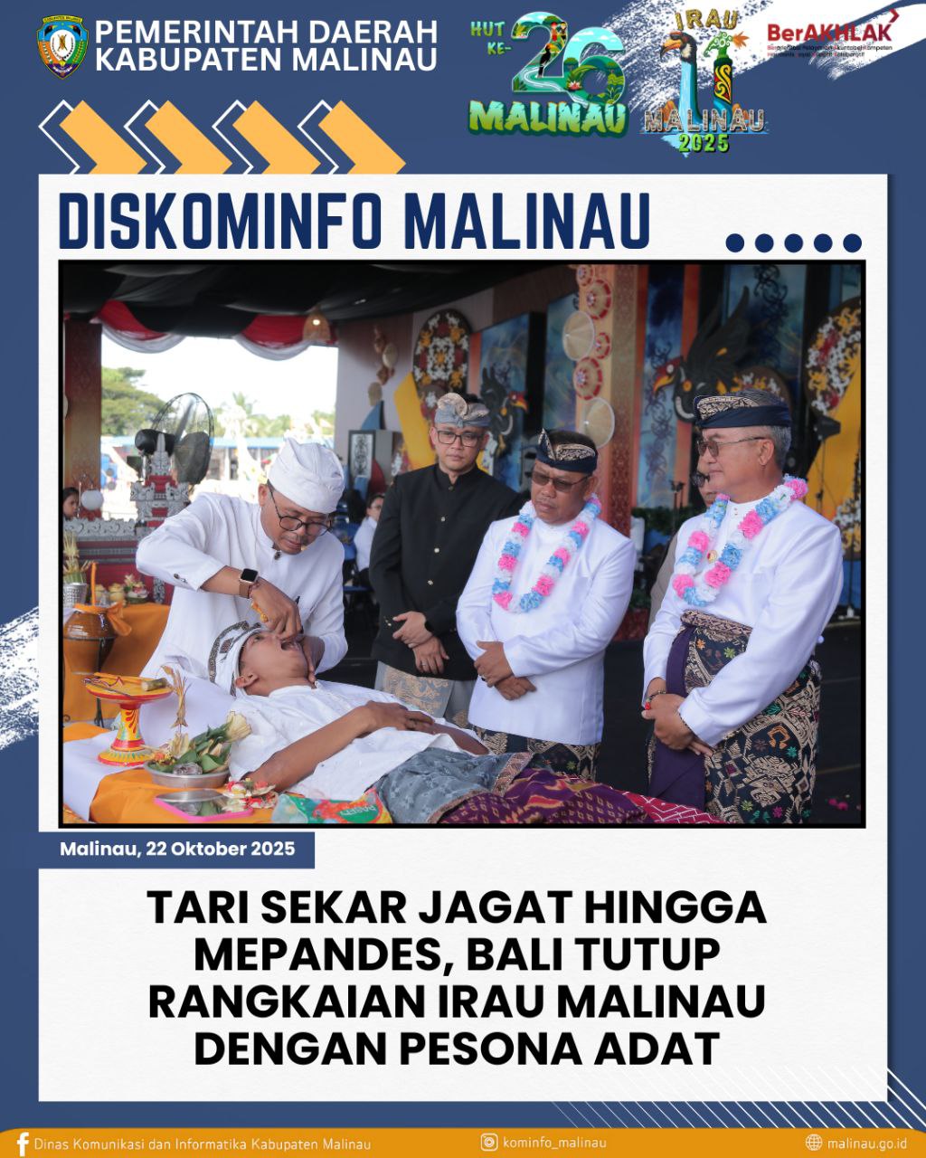 Tari Sekar Jagat hingga Mepandes, Bali Tutup Rangkaian IRAU Malinau dengan Pesona Adat