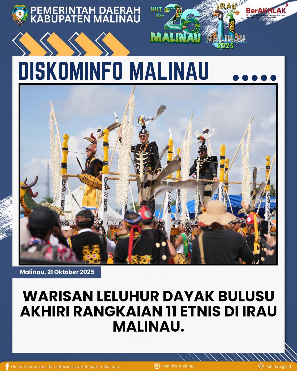 Warisan Leluhur Dayak Bulusu Akhiri Rangkaian 11 Etnis di IRAU Malinau