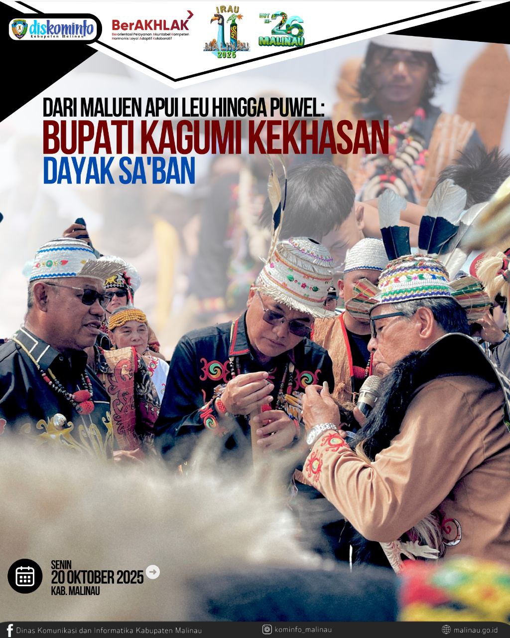 Dari Maluen Apui Leu hingga Puwel: Bupati Kagumi Kekhasan Dayak Sa’ban